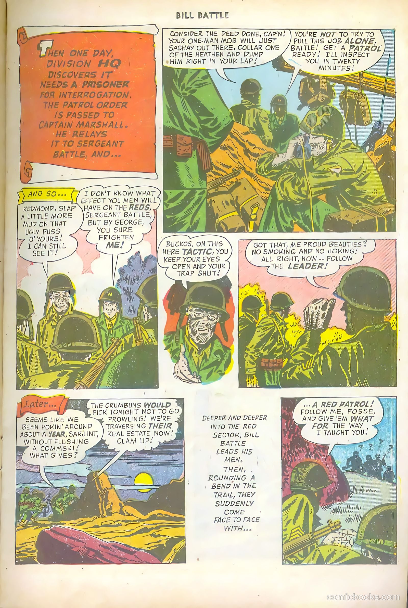 Bill Battle, the One Man Army #1 (1952, Fawcett) — page 11 of 36