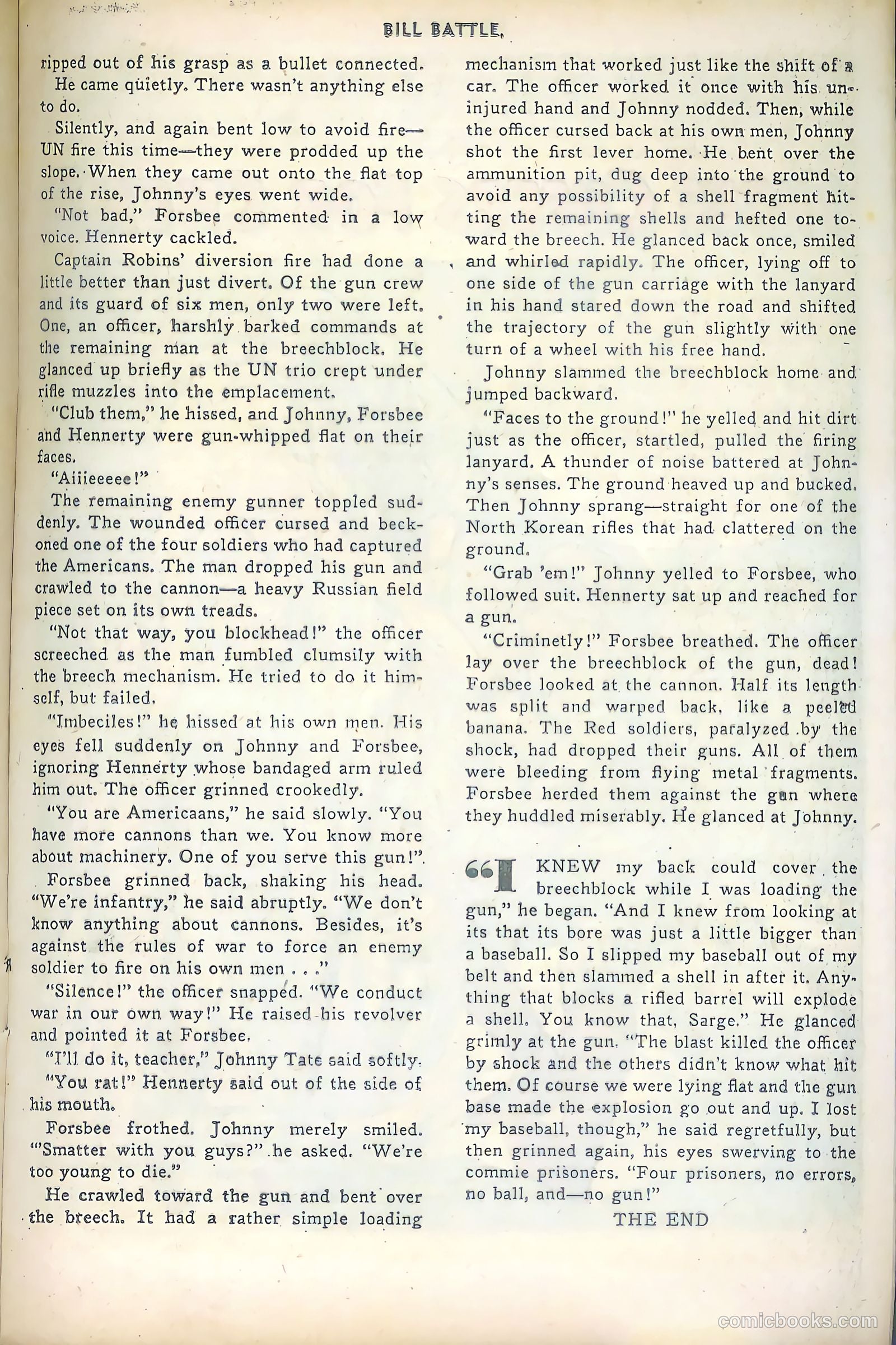 Bill Battle, the One Man Army #1 (1952, Fawcett) — page 17 of 36