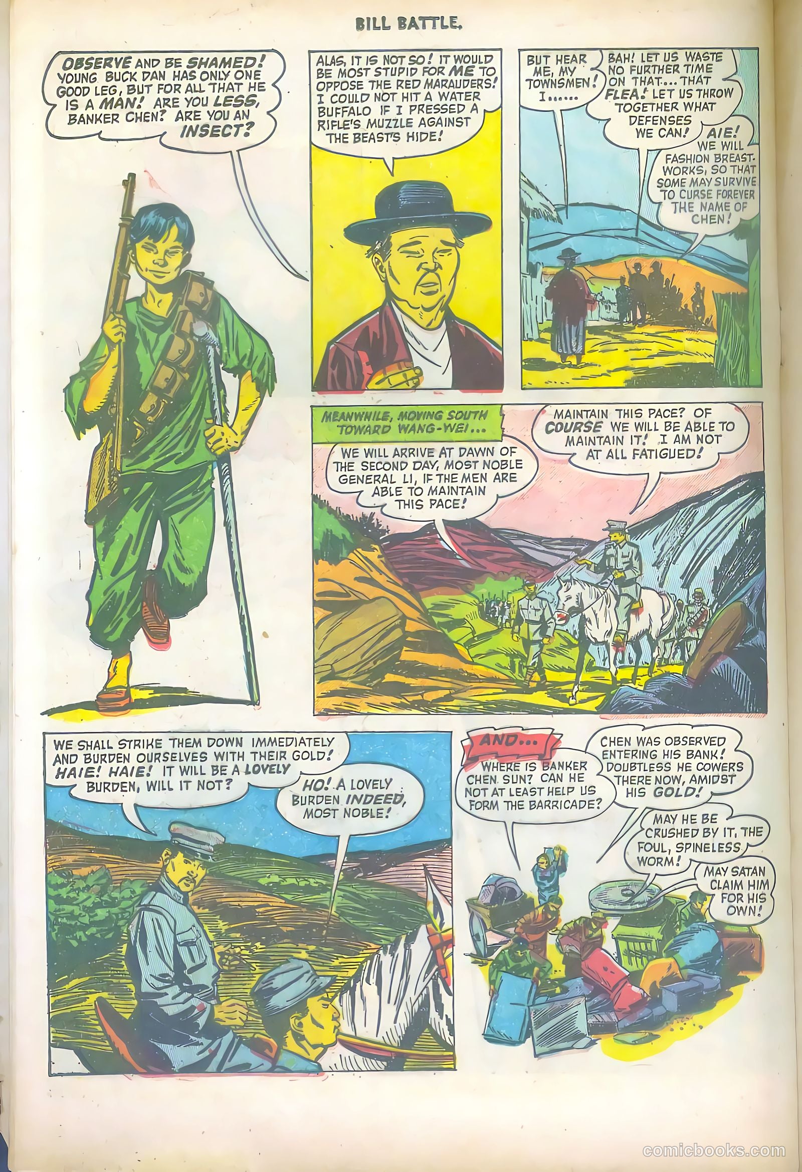 Bill Battle, the One Man Army #1 (1952, Fawcett) — page 20 of 36