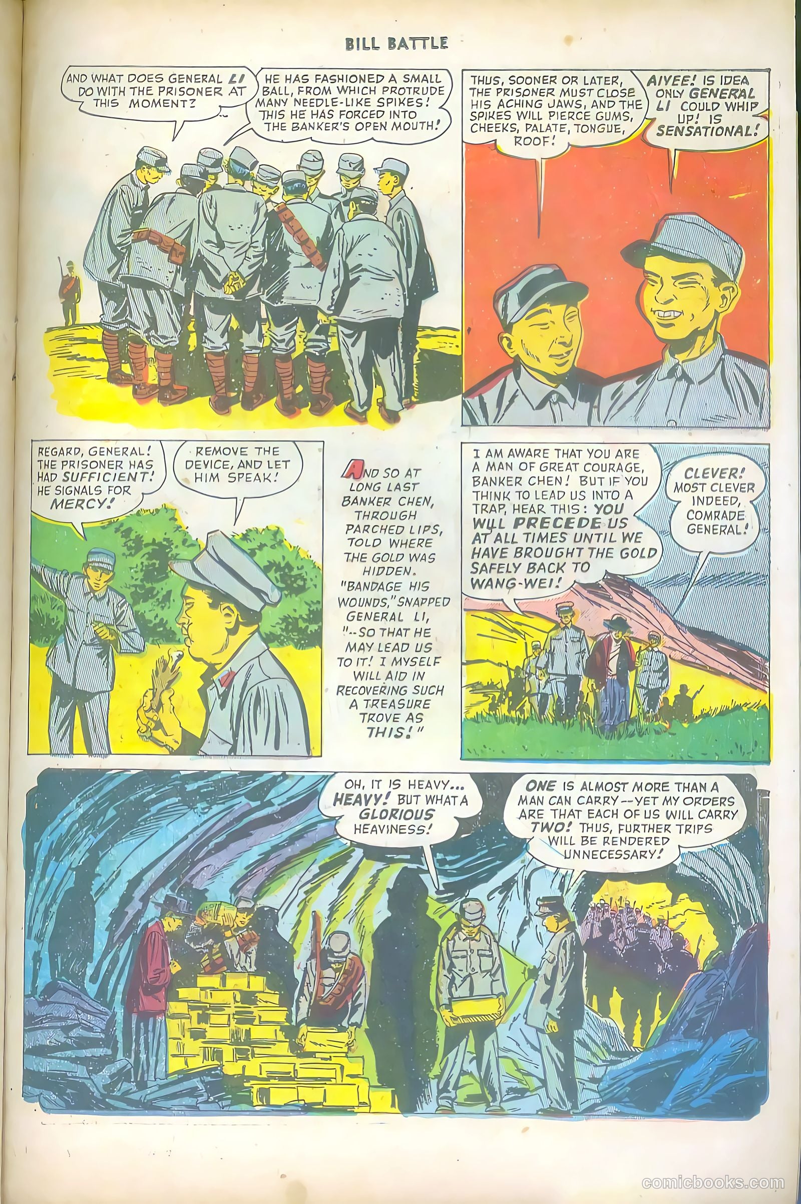 Bill Battle, the One Man Army #1 (1952, Fawcett) — page 23 of 36