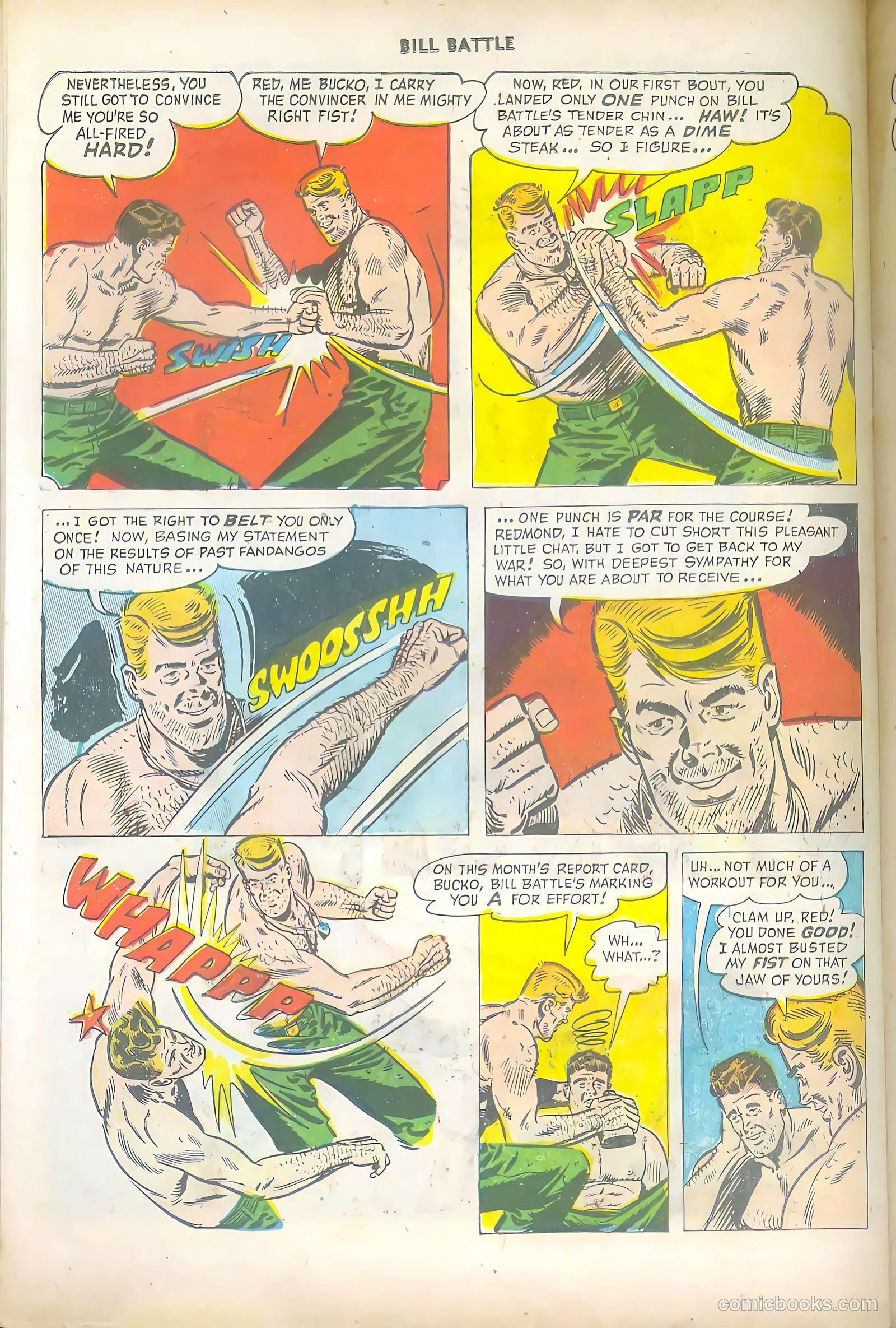 Bill Battle, the One Man Army #1 (1952, Fawcett) — page 26 of 36