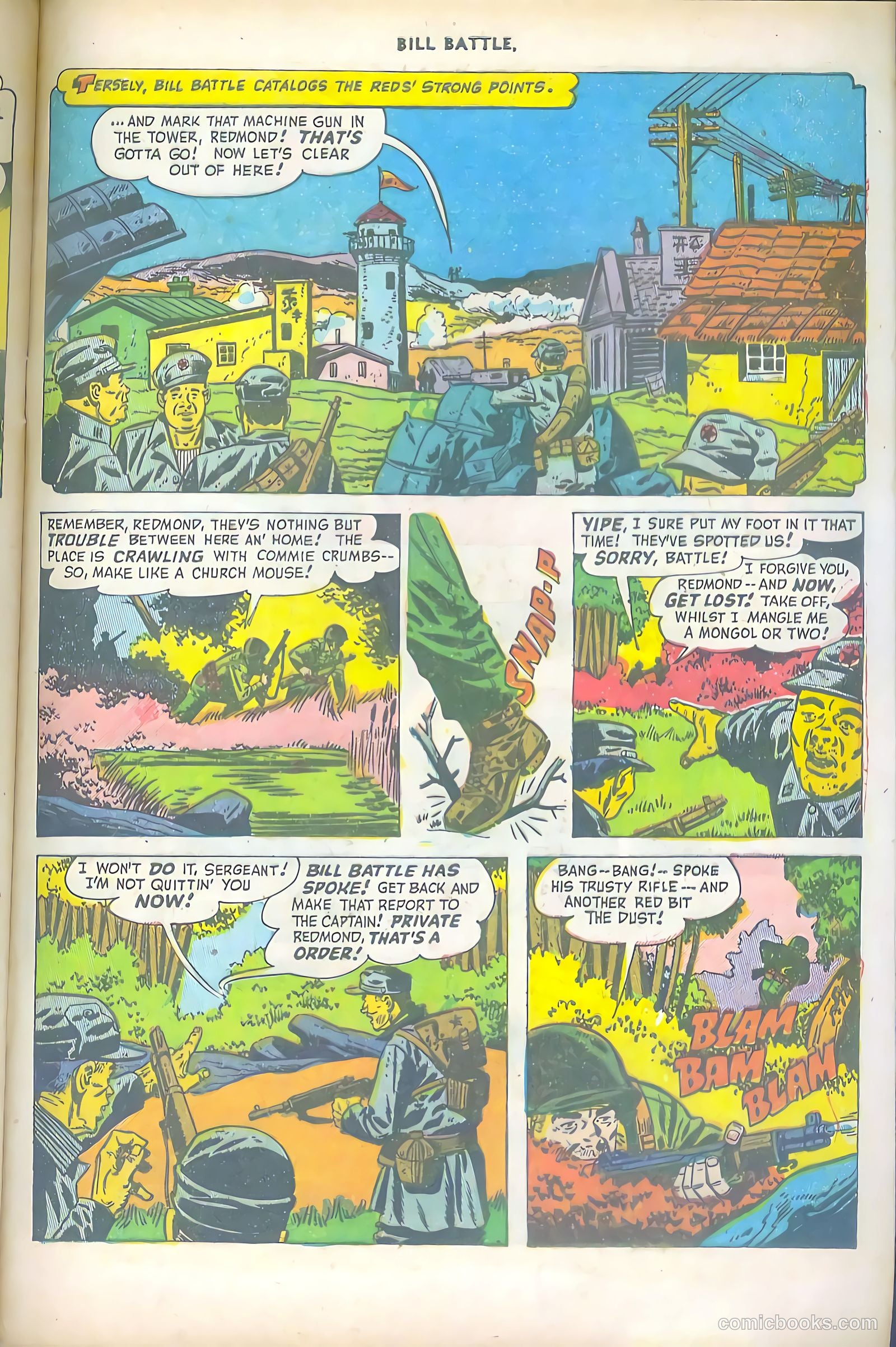 Bill Battle, the One Man Army #1 (1952, Fawcett) — page 29 of 36