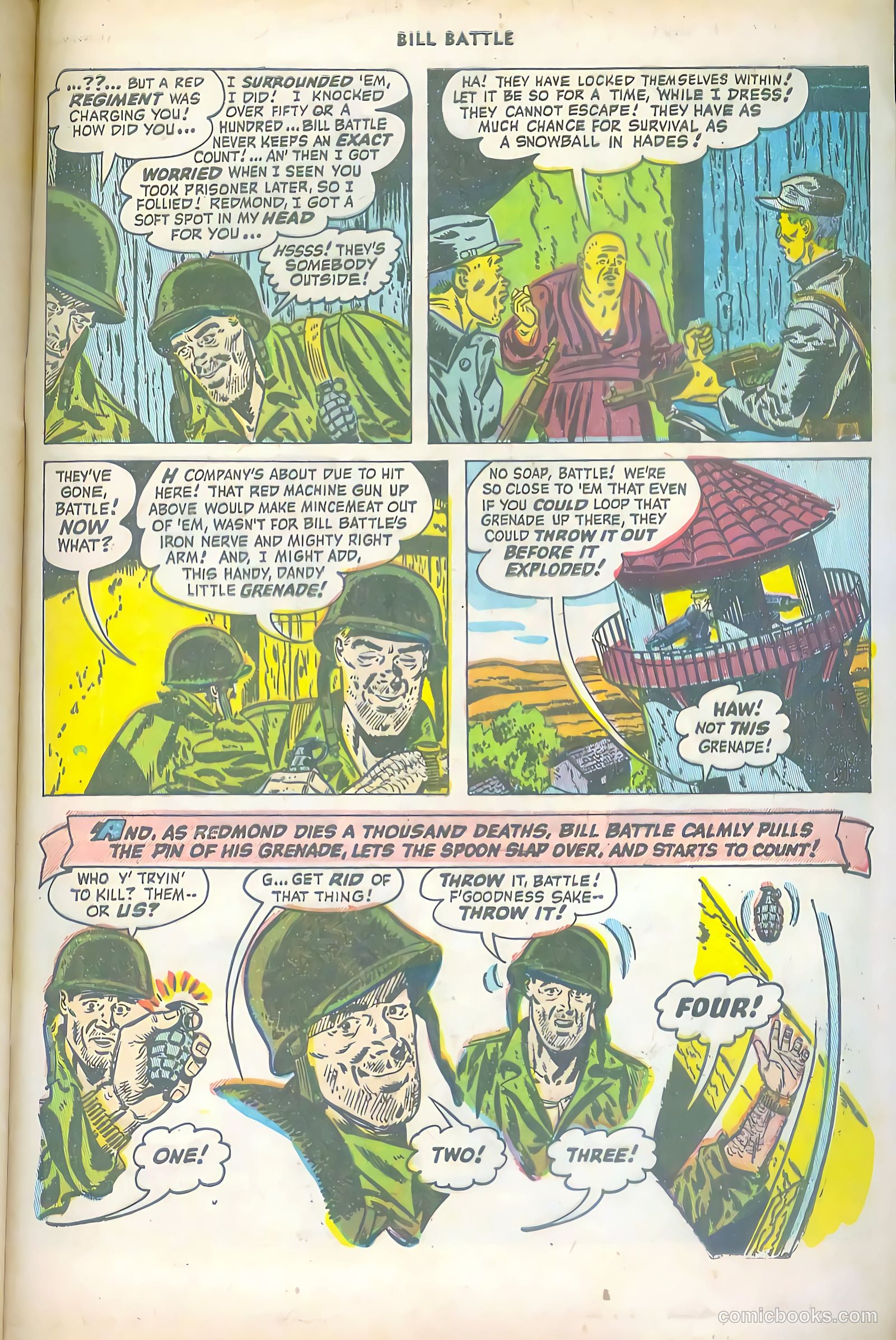 Bill Battle, the One Man Army #1 (1952, Fawcett) — page 33 of 36