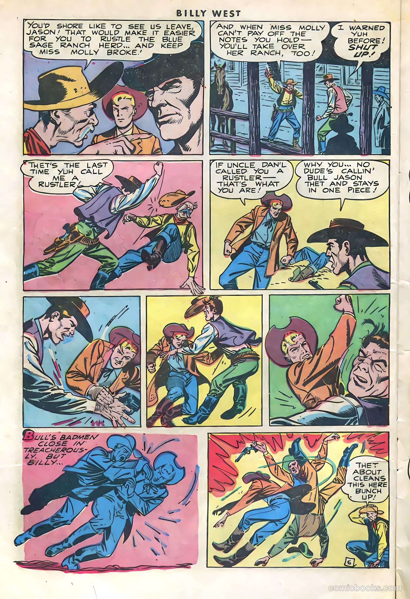 Billy West #1 (1949, Visual Editions, Inc.) — page 8 of 36