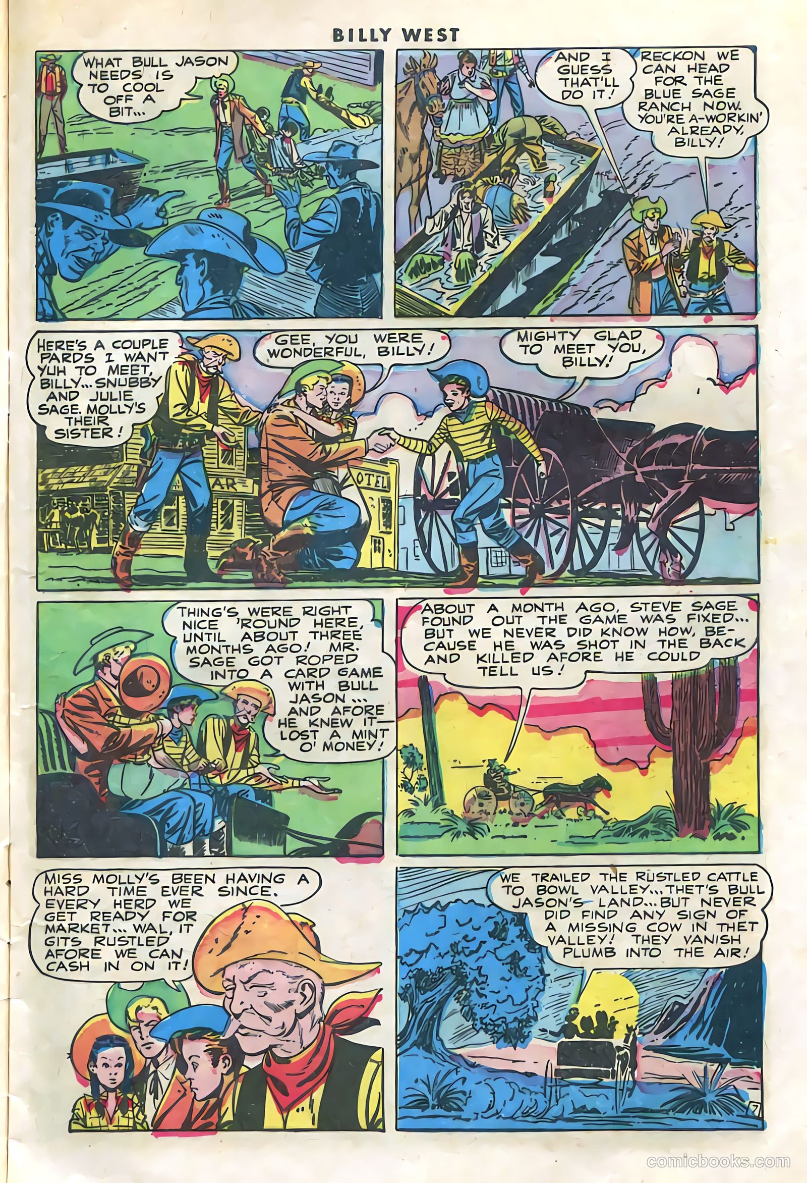 Billy West #1 (1949, Visual Editions, Inc.) — page 9 of 36