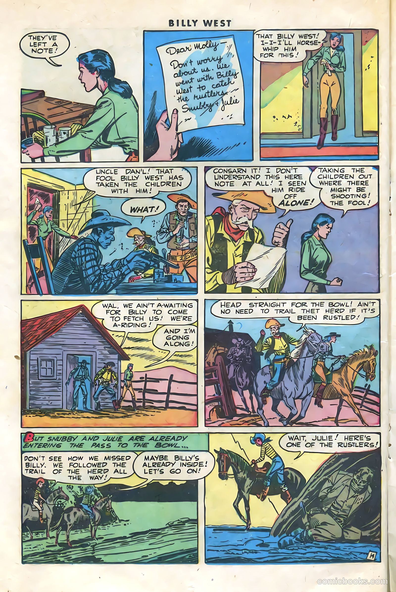 Billy West #1 (1949, Visual Editions, Inc.) — page 16 of 36