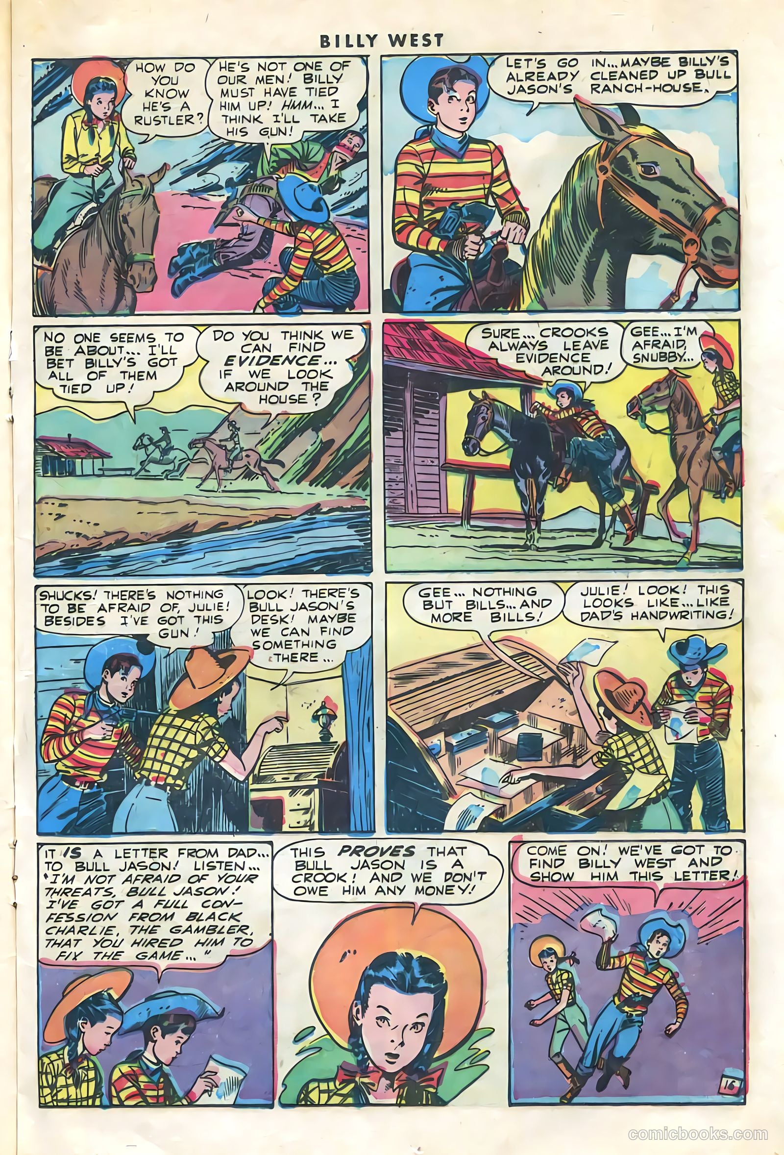Billy West #1 (1949, Visual Editions, Inc.) — page 17 of 36
