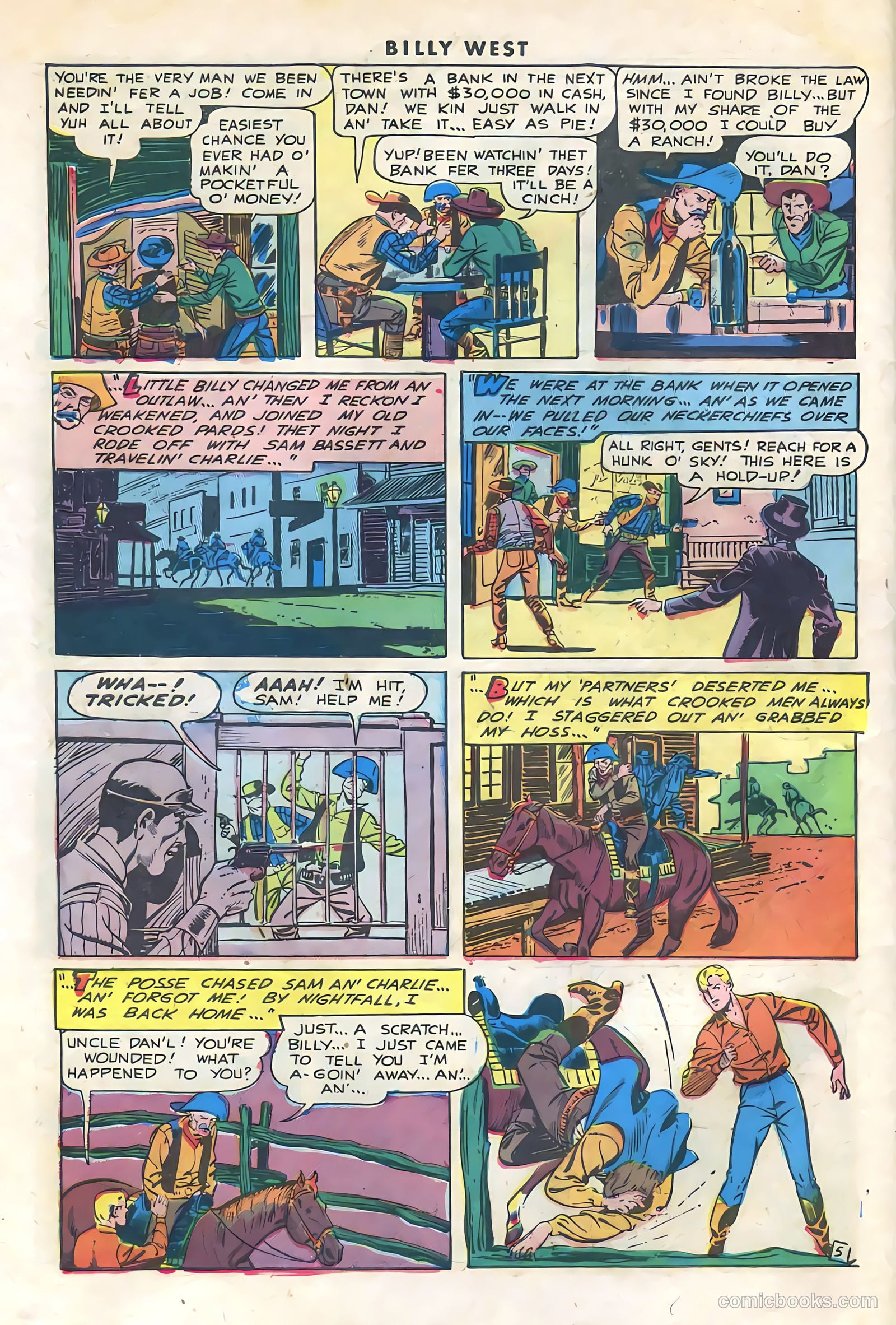 Billy West #1 (1949, Visual Editions, Inc.) — page 30 of 36