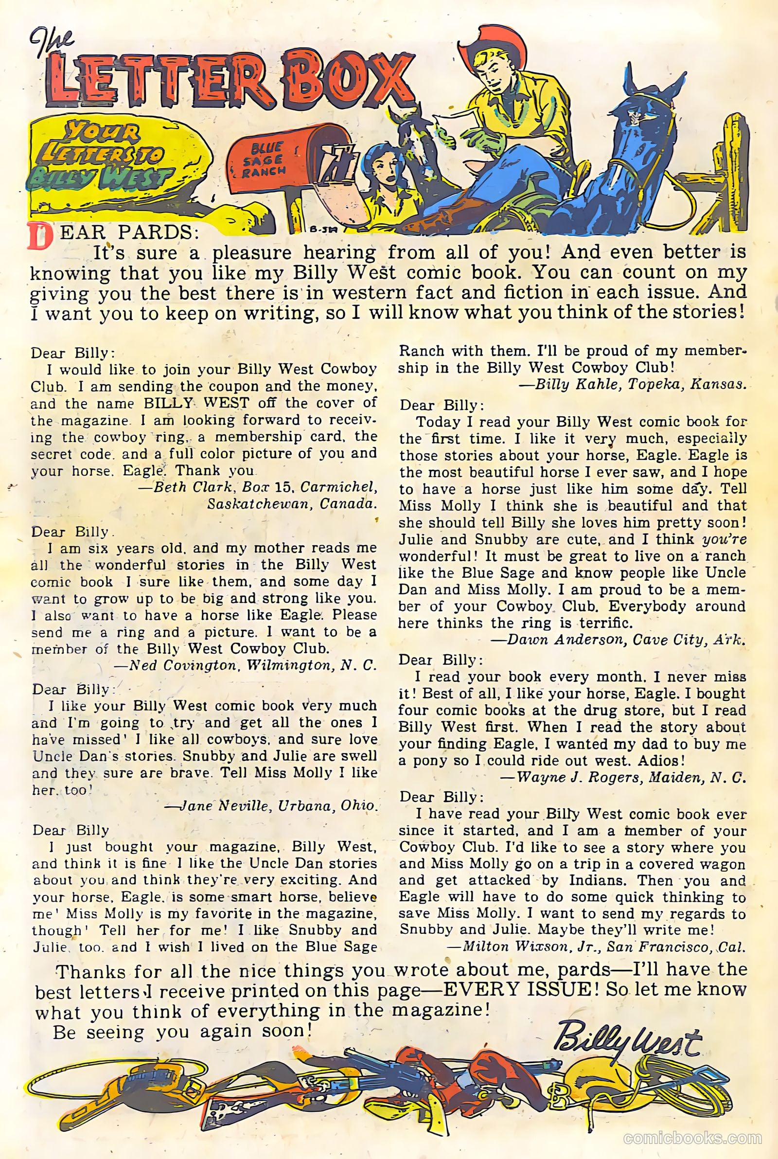 Billy West #6 (1950, Visual Editions, Inc.) — page 34 of 36