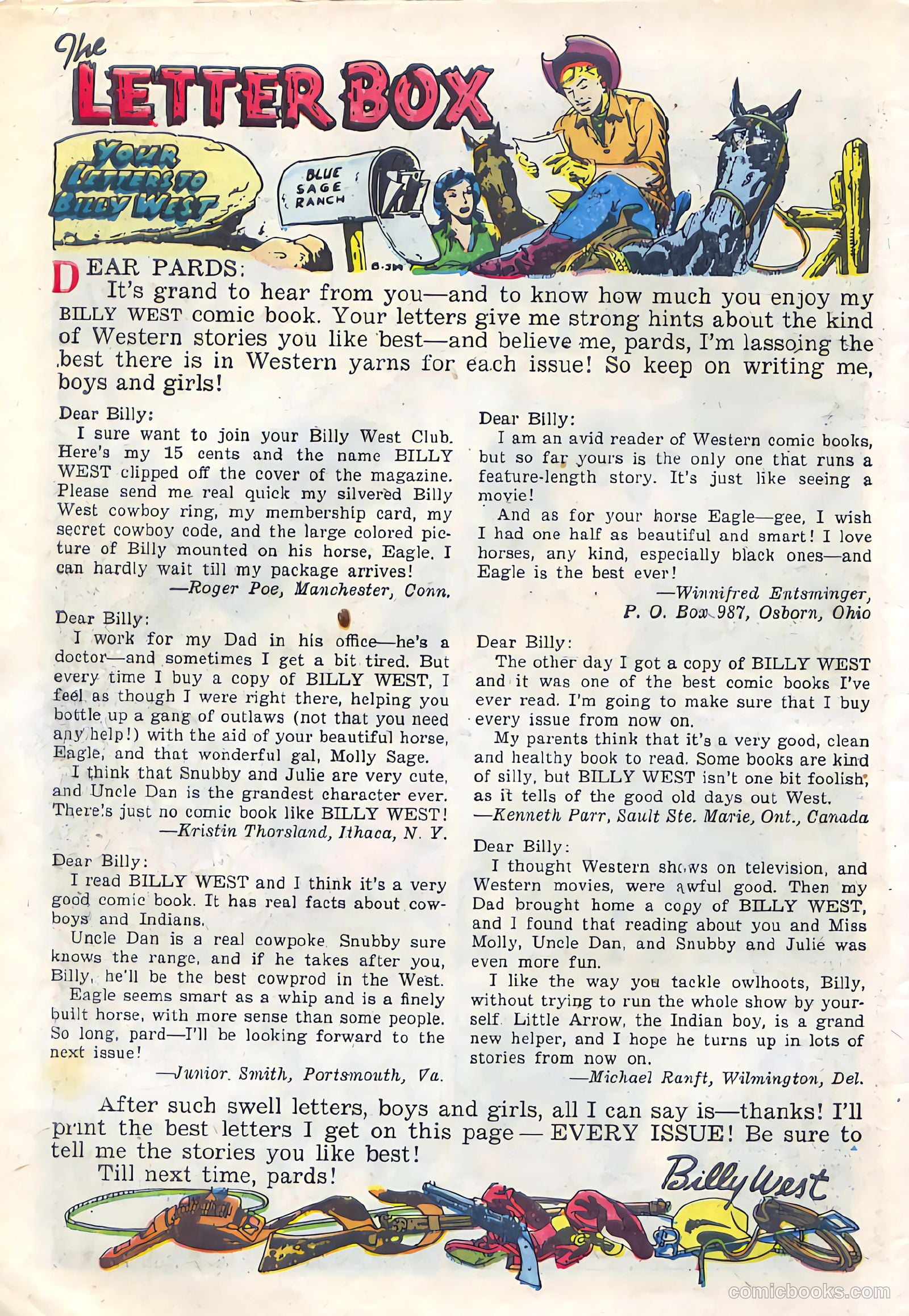 Billy West #7 (1950, Visual Editions, Inc.) — page 34 of 36