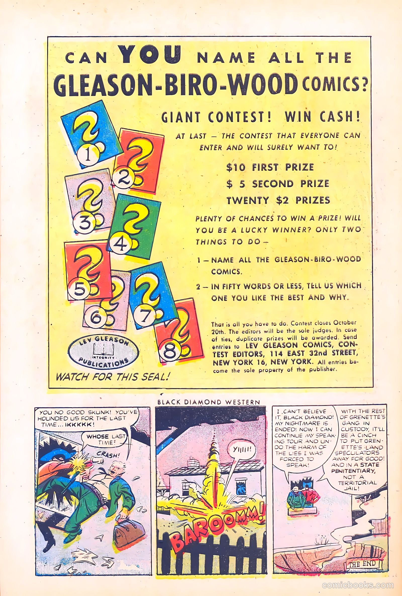 Black Diamond Western #40 (1952, Lev Gleason Publications, Inc.) — page 33 of 37