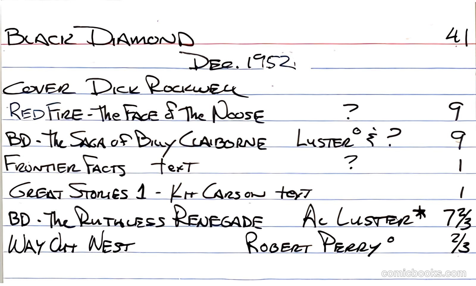Black Diamond Western #41