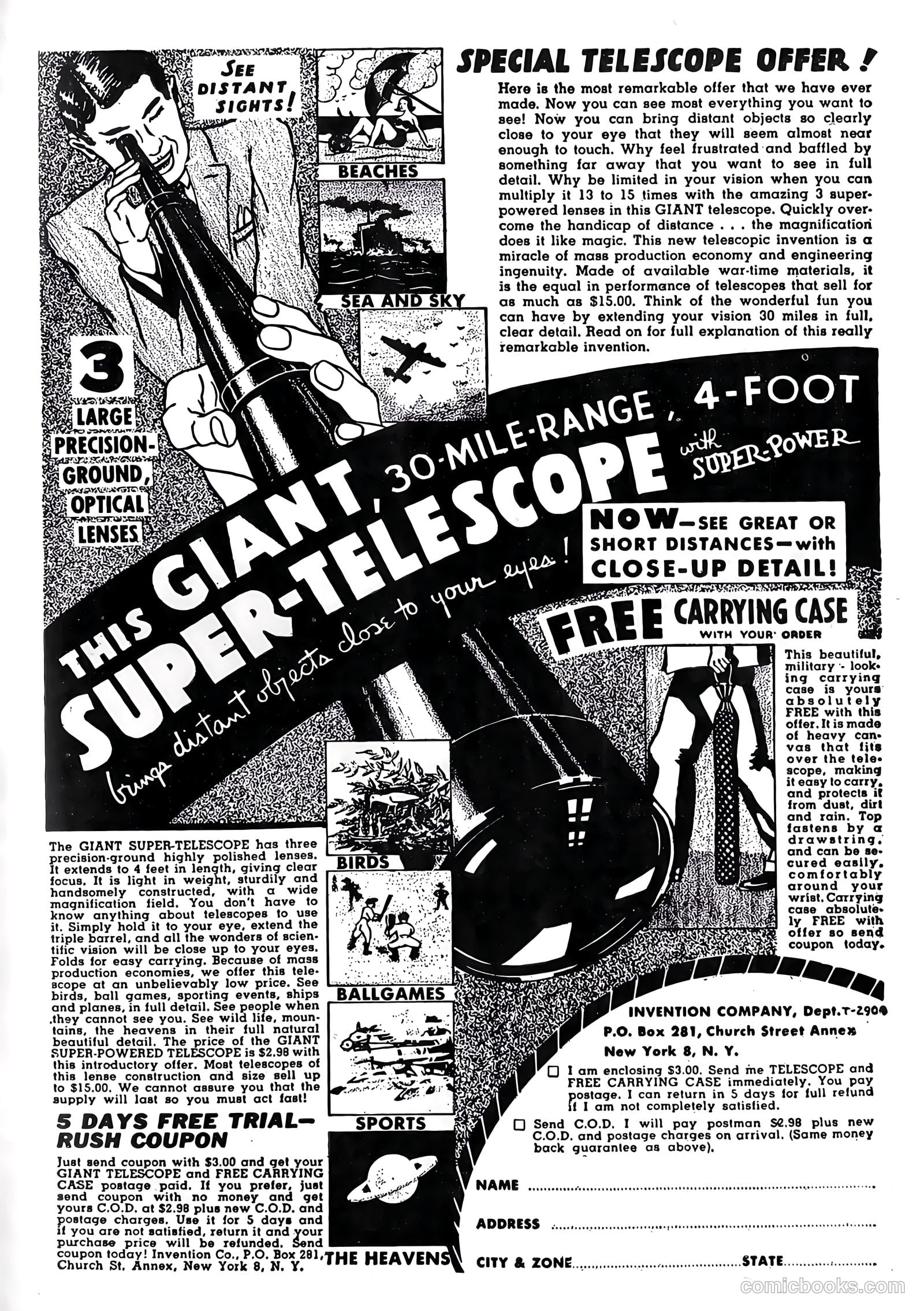 Blue Circle Comics #6 (1945, Rural Empire Publishing Co.) — page 36 of 37