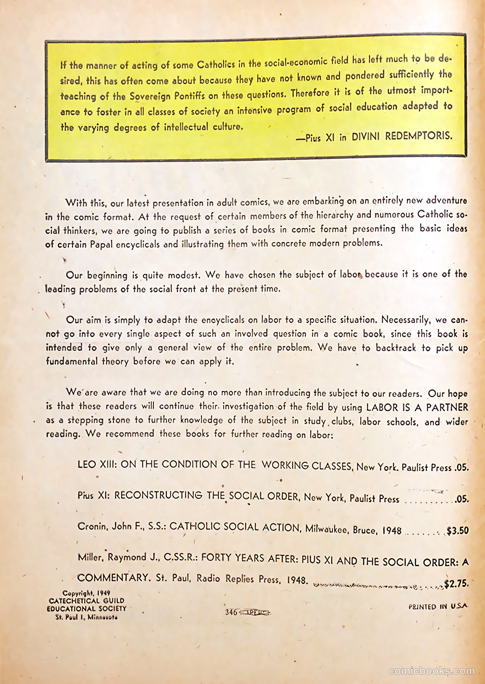 Labor Is a Partner #1 (1949, Catechetical Guild Educational Society) — page 2 of 32