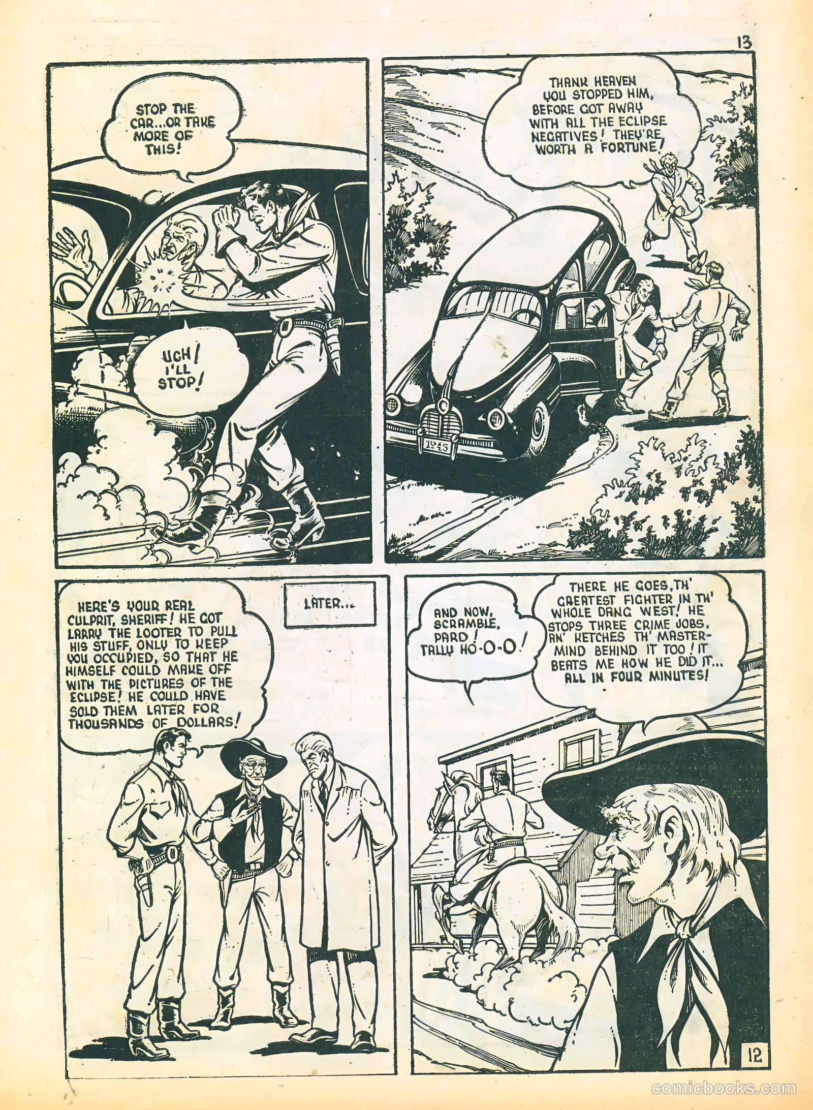 Three Aces Comics v4 #3 (1945) — page 13