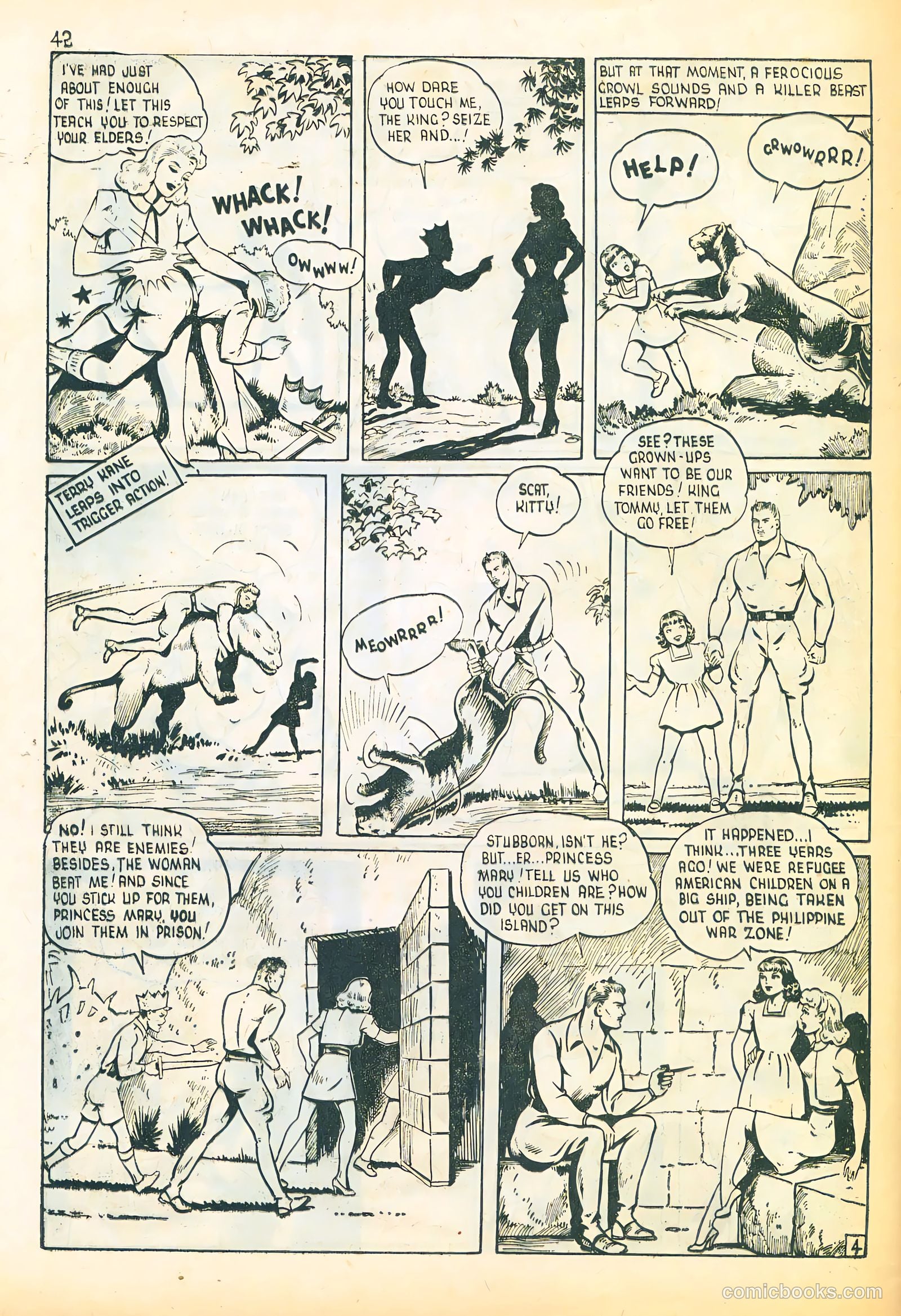 Three Aces Comics v4 #3 (1945) — page 42