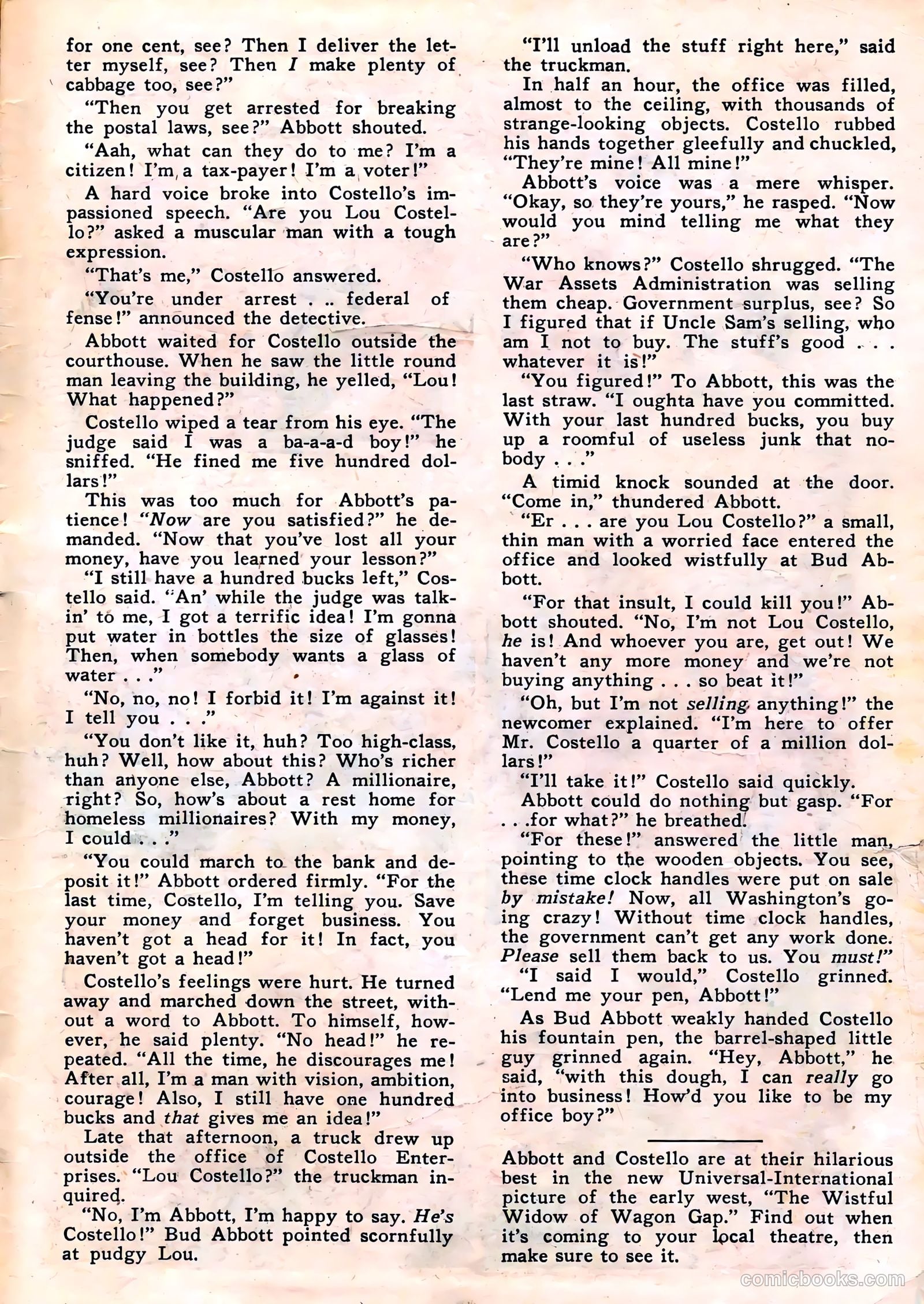 Abbott and Costello #1 (1948) — page 35