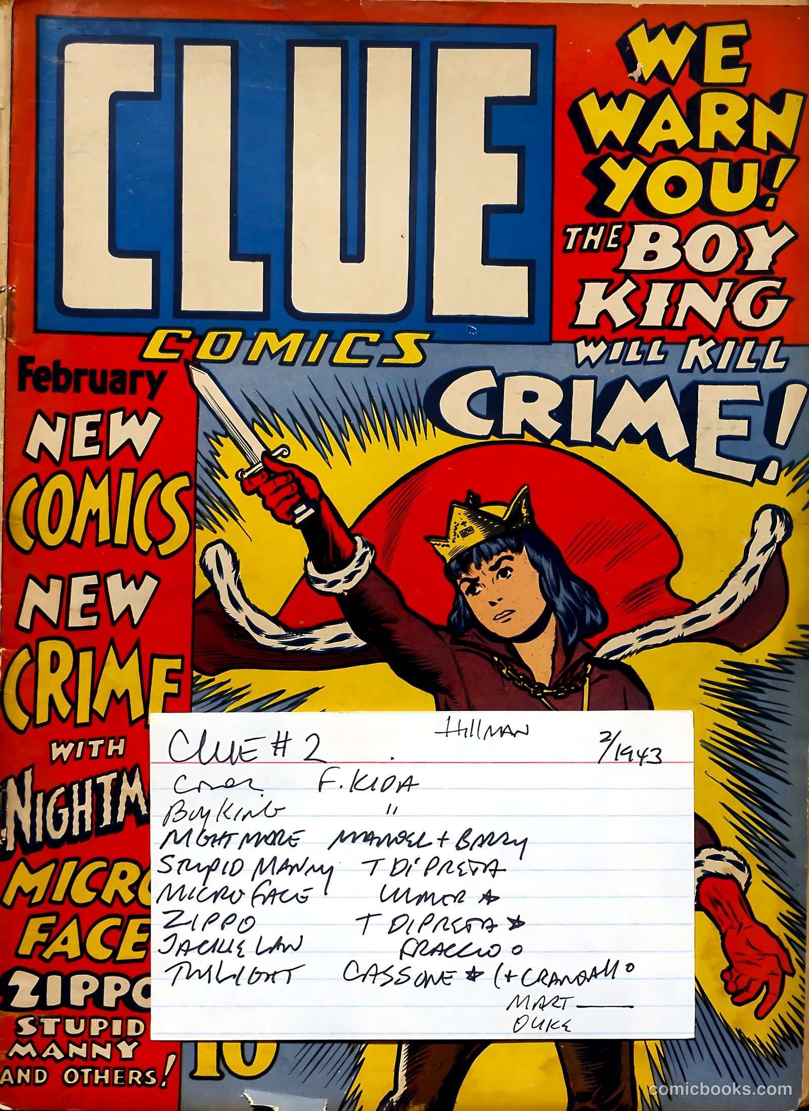 Clue Comics #2 (1943) — page 69 of 69