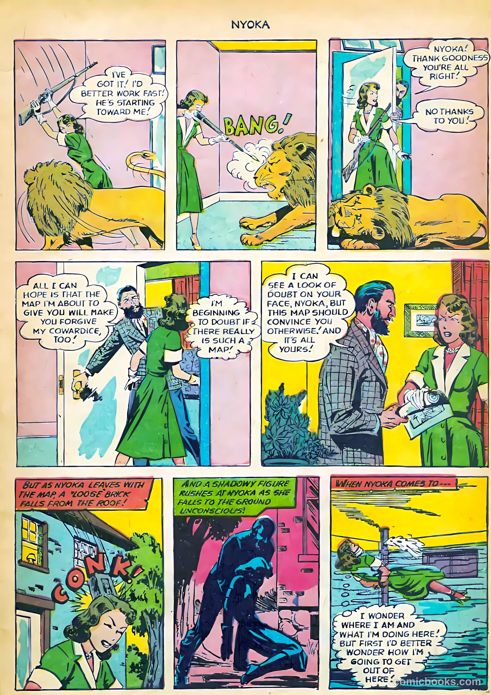 Nyoka the Jungle Girl #71 (1952, L. Miller & Son) — page 8 of 37