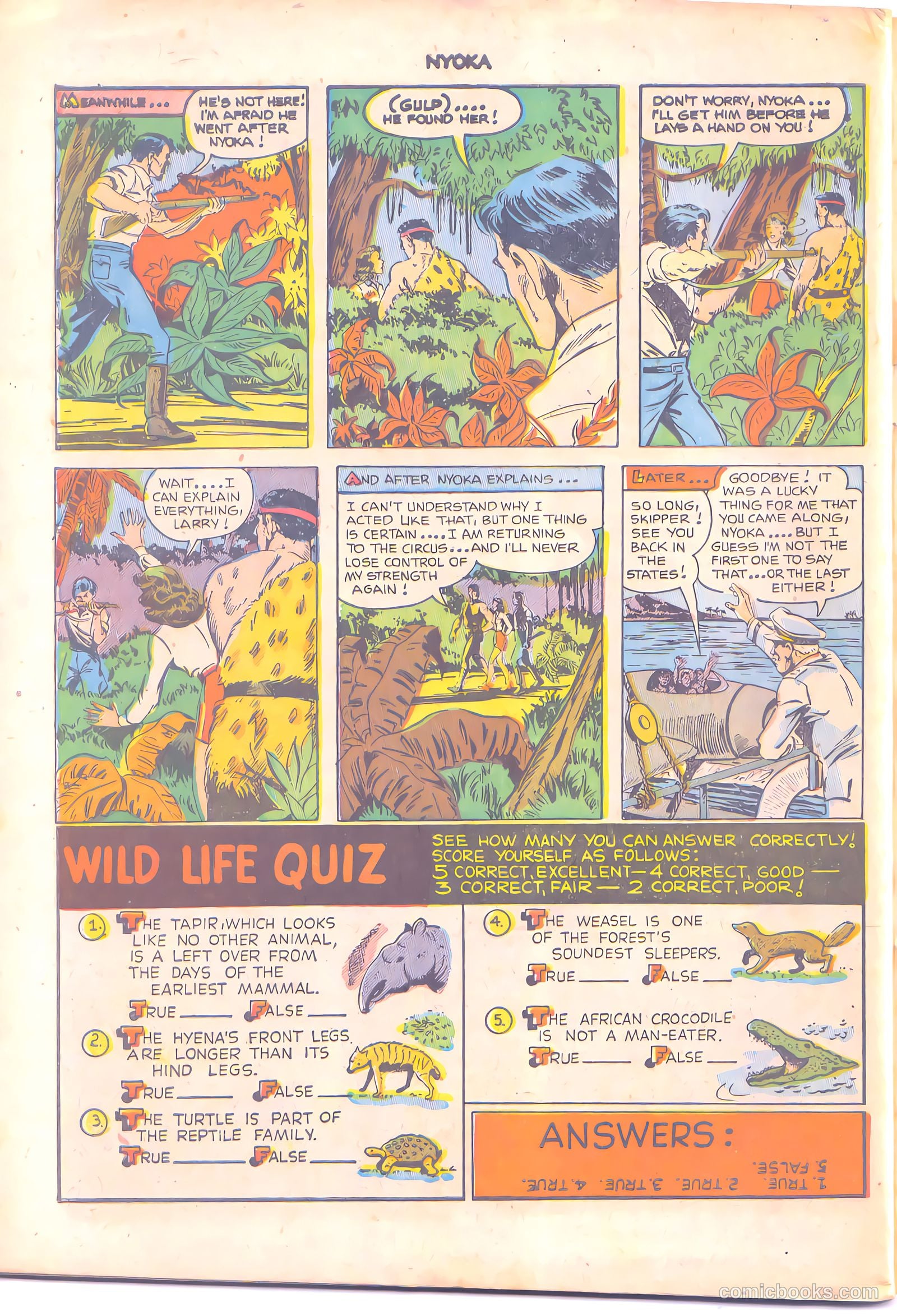 Nyoka the Jungle Girl #68 (1952, L. Miller & Son) — page 35 of 37