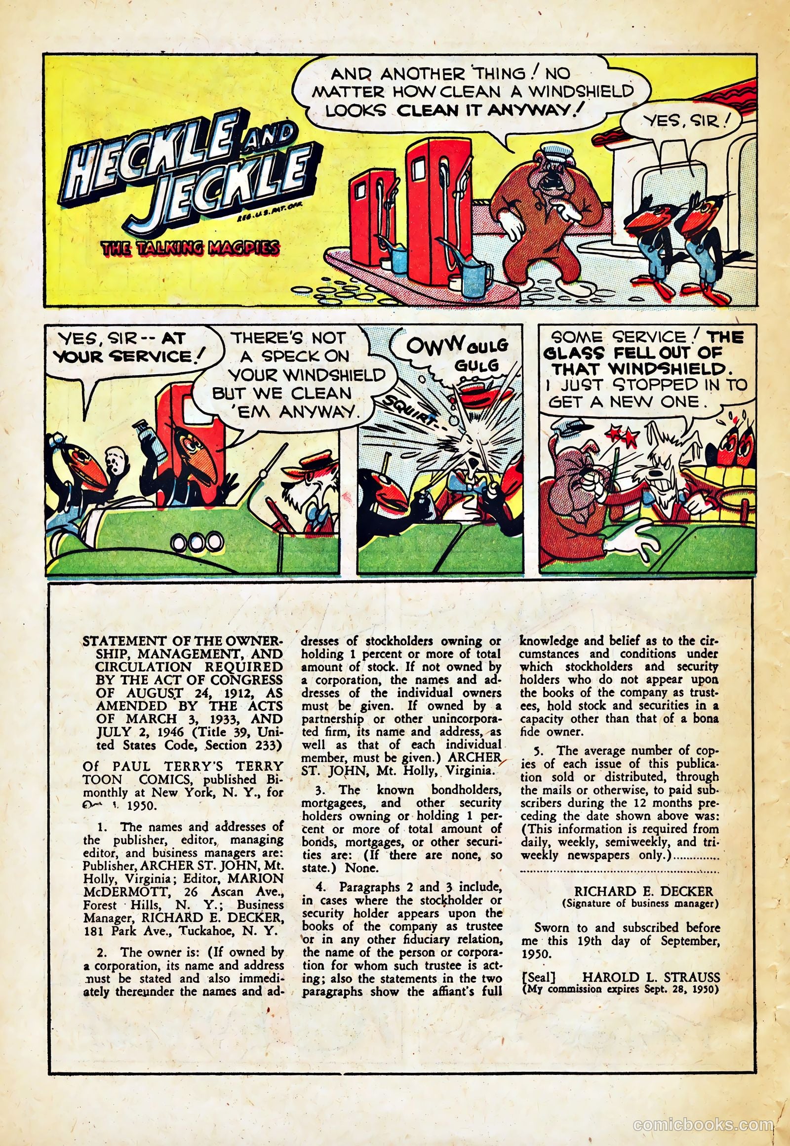 Paul Terry's Comics #85 (1951, Magazine Management) — page 26 of 36