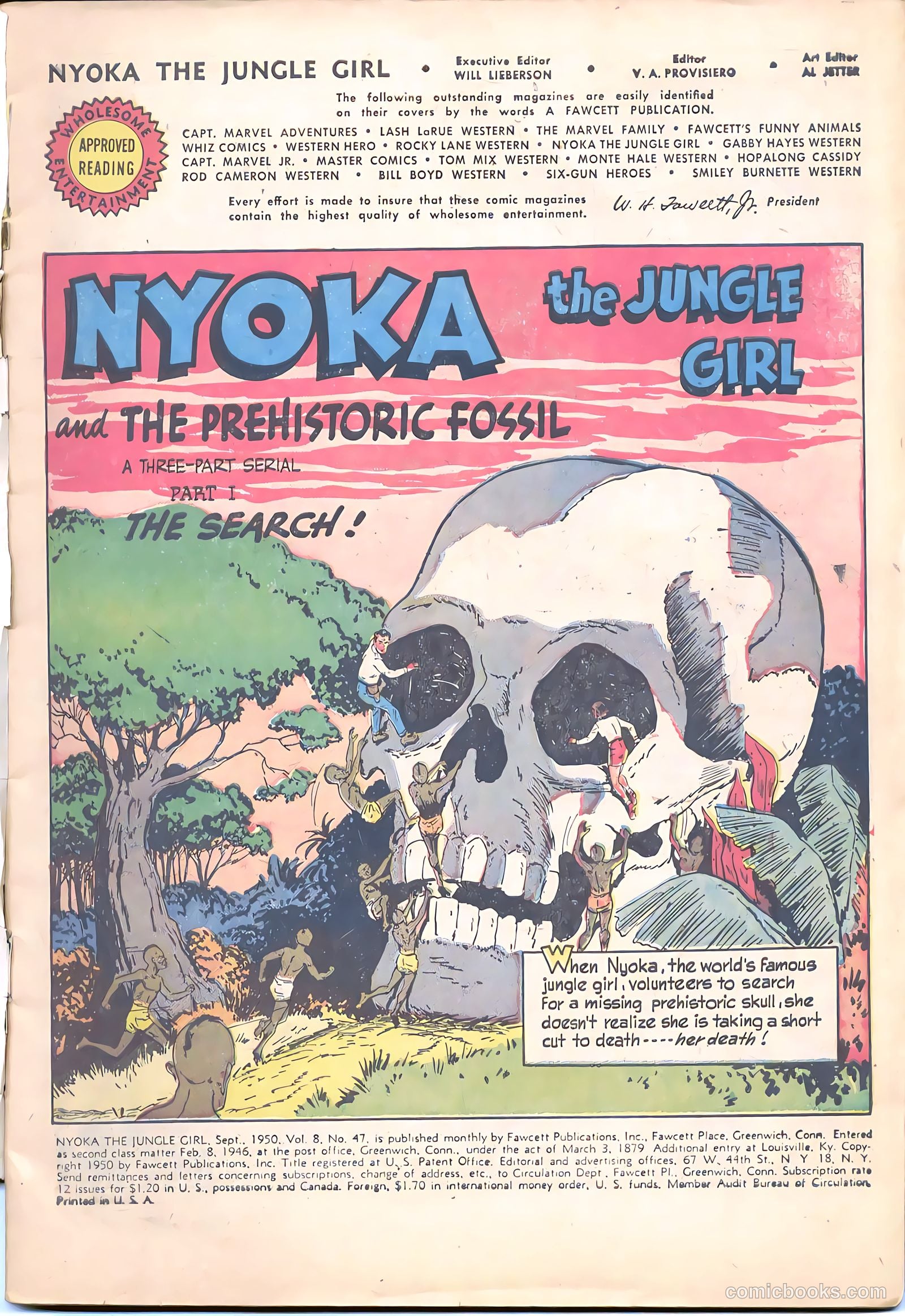 Nyoka the Jungle Girl #47 (1950, L. Miller & Son) — page 3 of 37