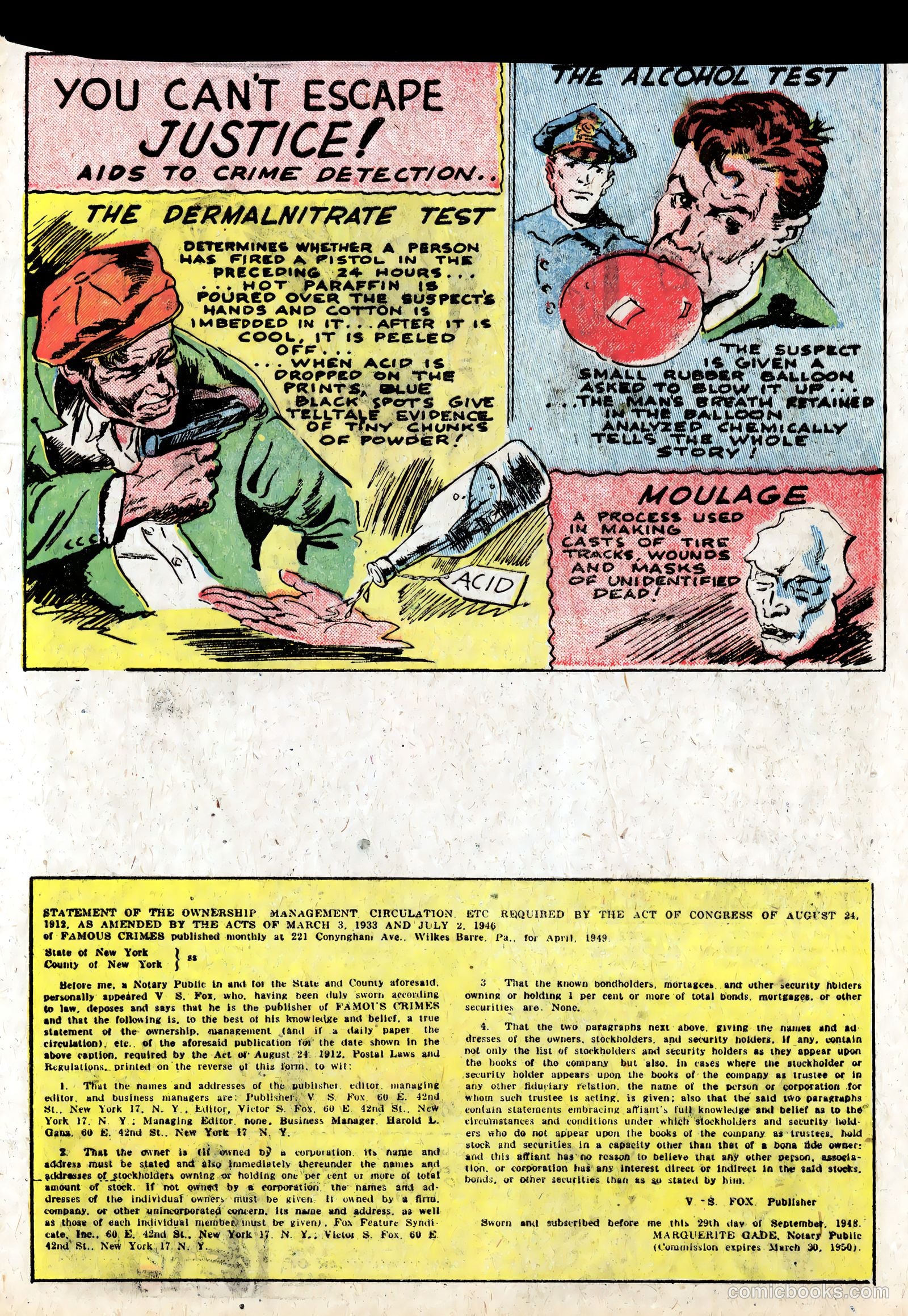 Famous Crimes #8 (1949) — page 33 of 36