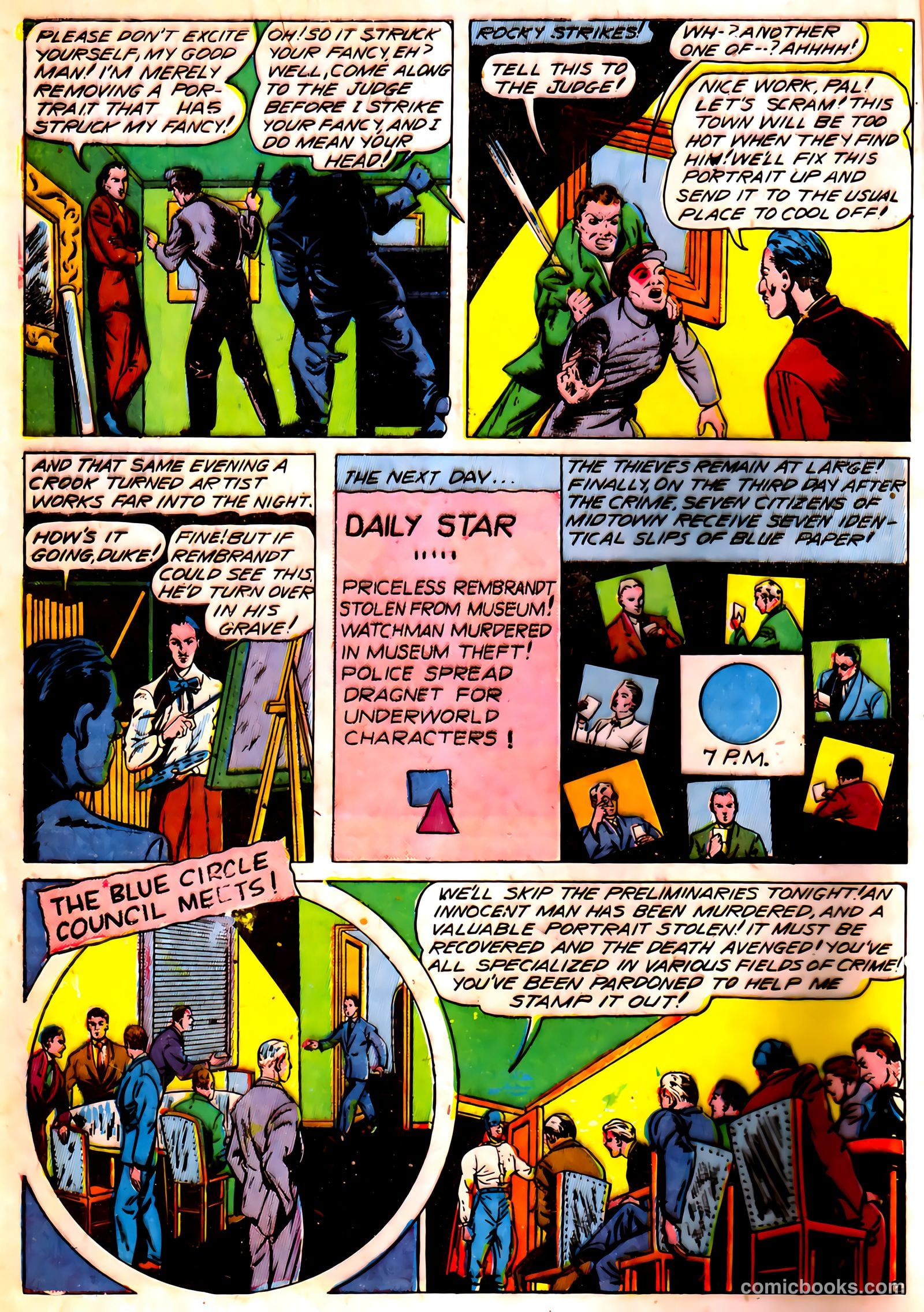 Blue Circle Comics #5 (1944, Rural Empire Publishing Co.) — page 4 of 52