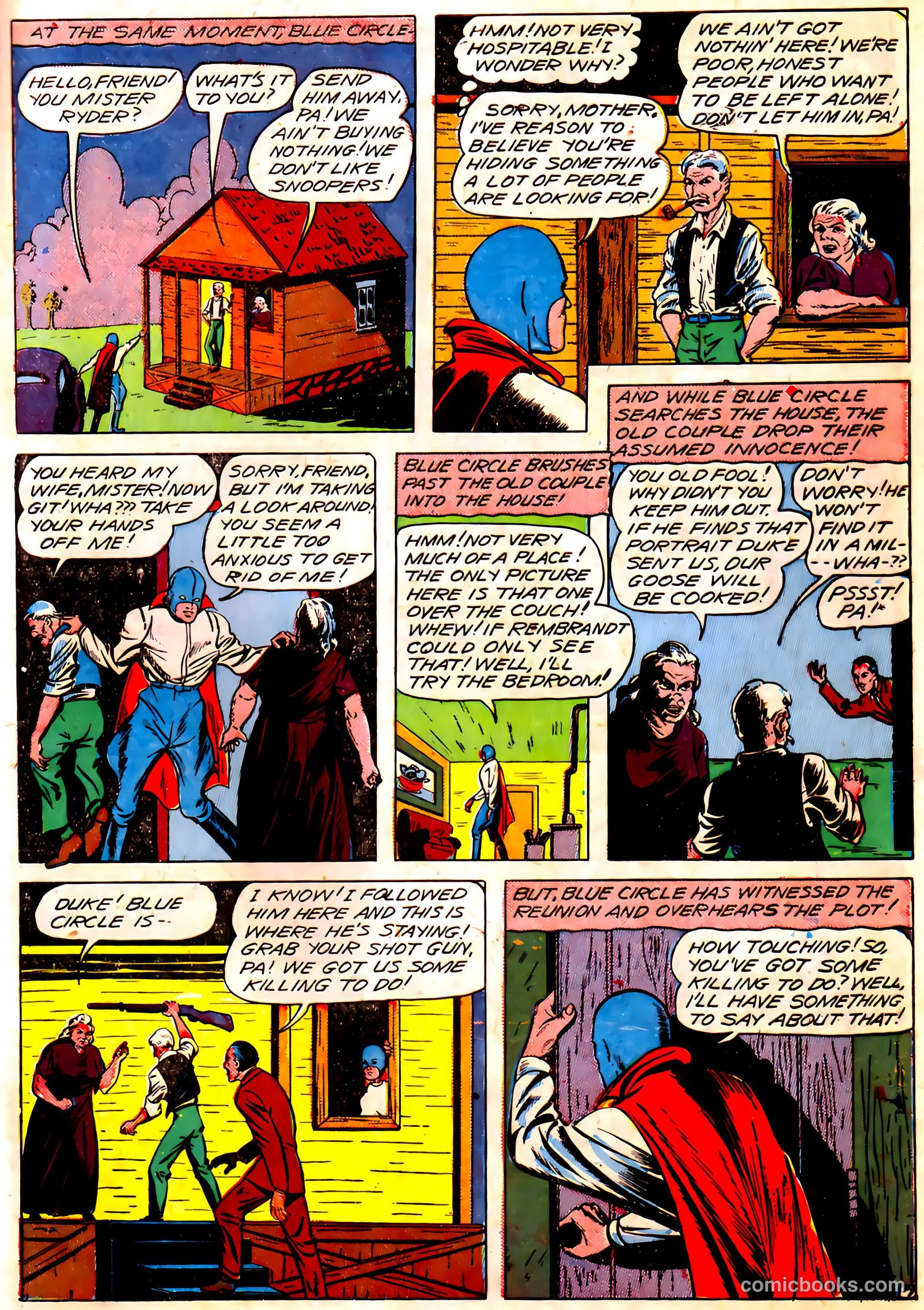 Blue Circle Comics #5 (1944, Rural Empire Publishing Co.) — page 9 of 52