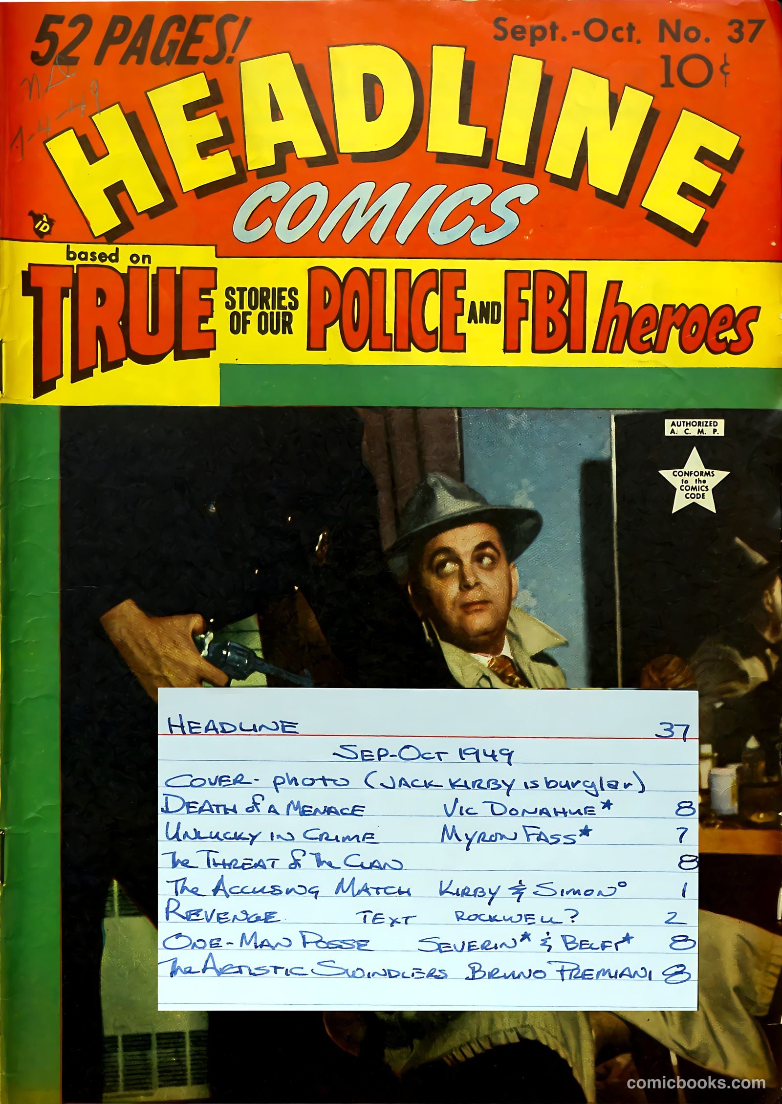 Headline Comics #37 (1949) — page 54 of 54