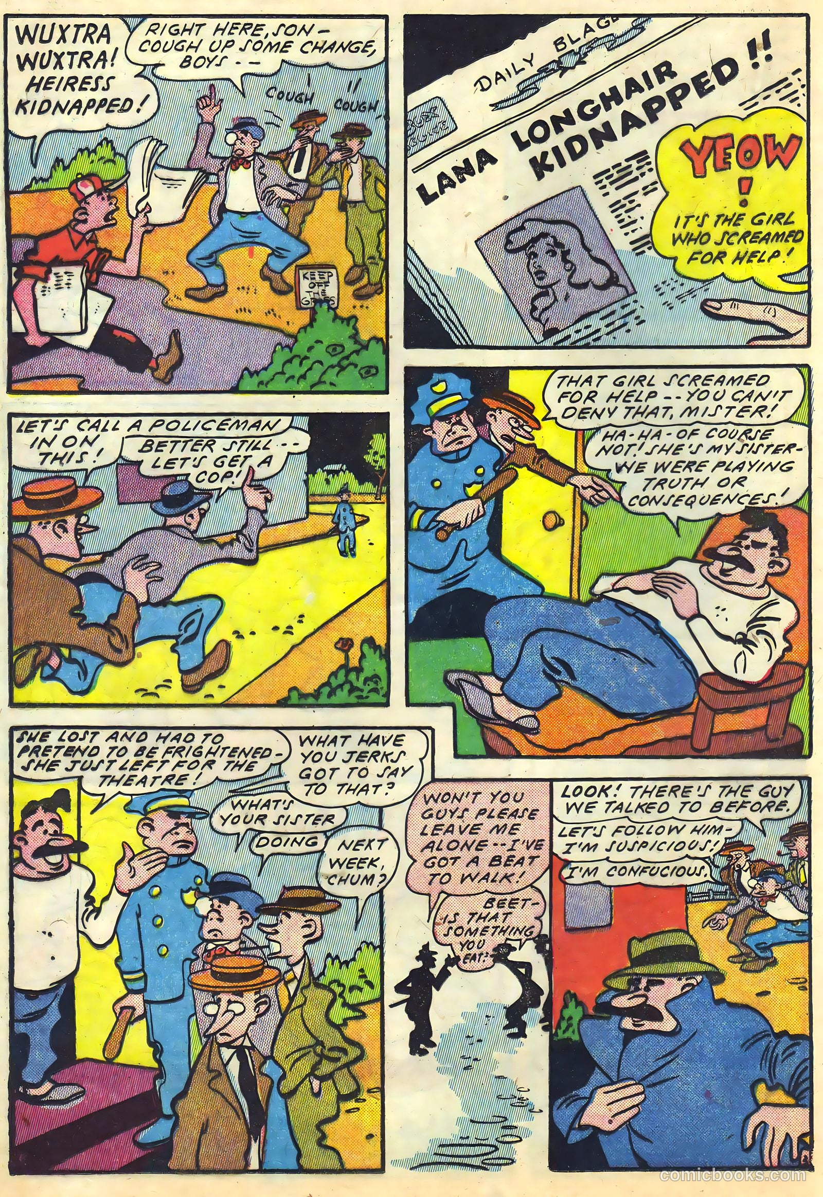 Blazing Comics #5 (1944, REWL PUBLICATIONS INC.) — page 30 of 53