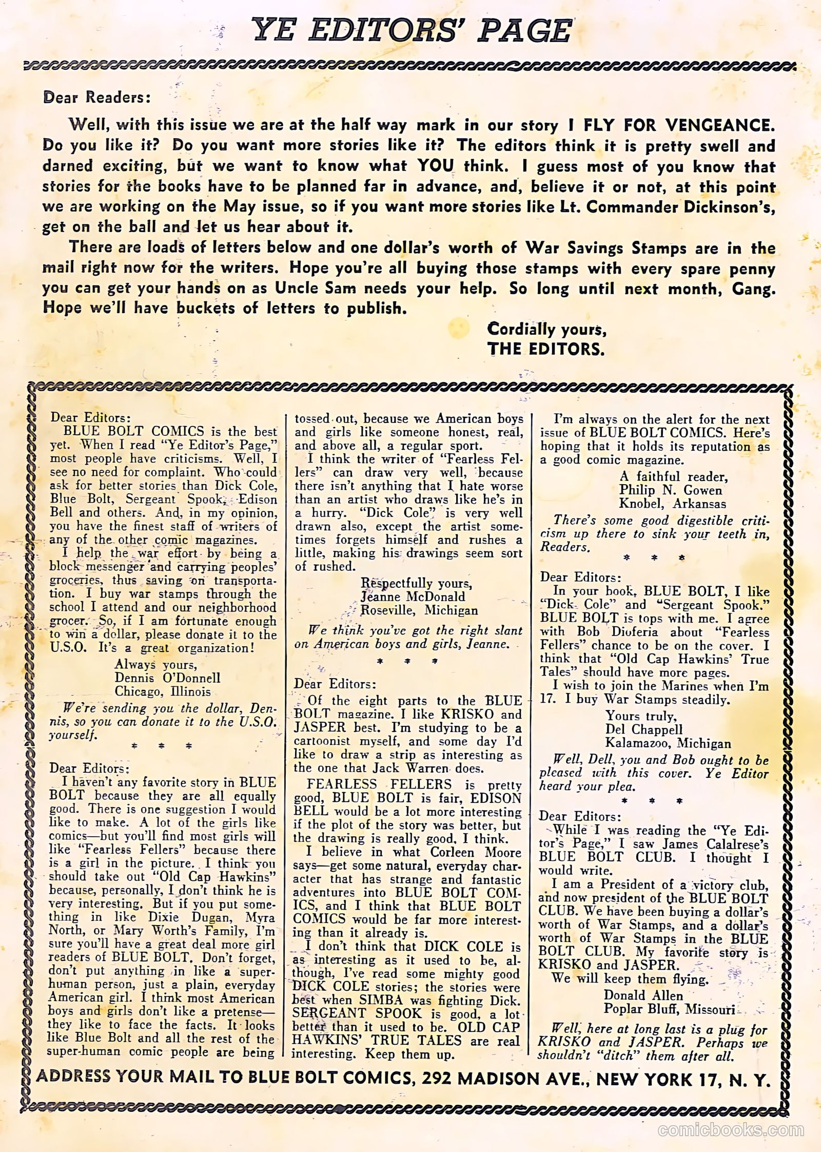 Blue Bolt #6 (1944) — page 2 of 60
