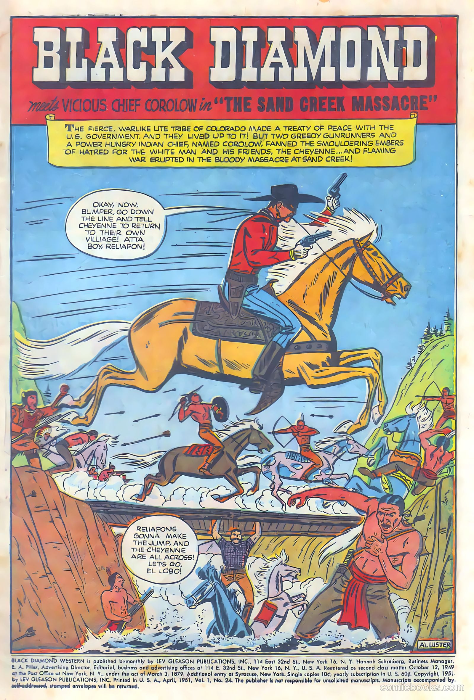 Black Diamond Western #24 (1949, Lev Gleason Publications, Inc.) — page 4 of 53