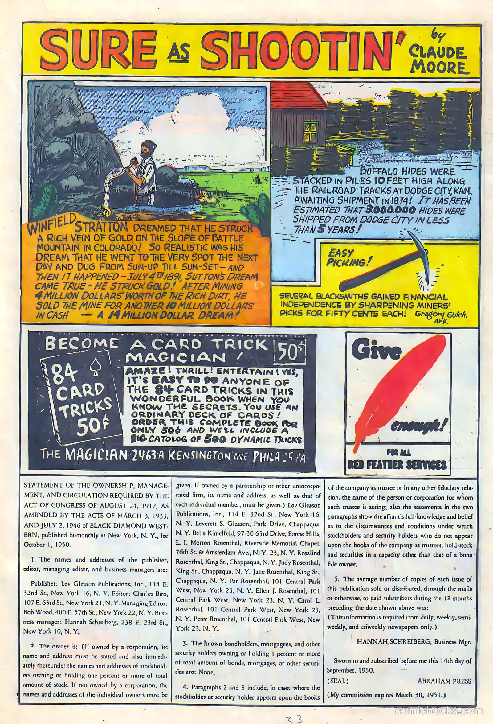 Black Diamond Western #24 (1949, Lev Gleason Publications, Inc.) — page 34 of 53