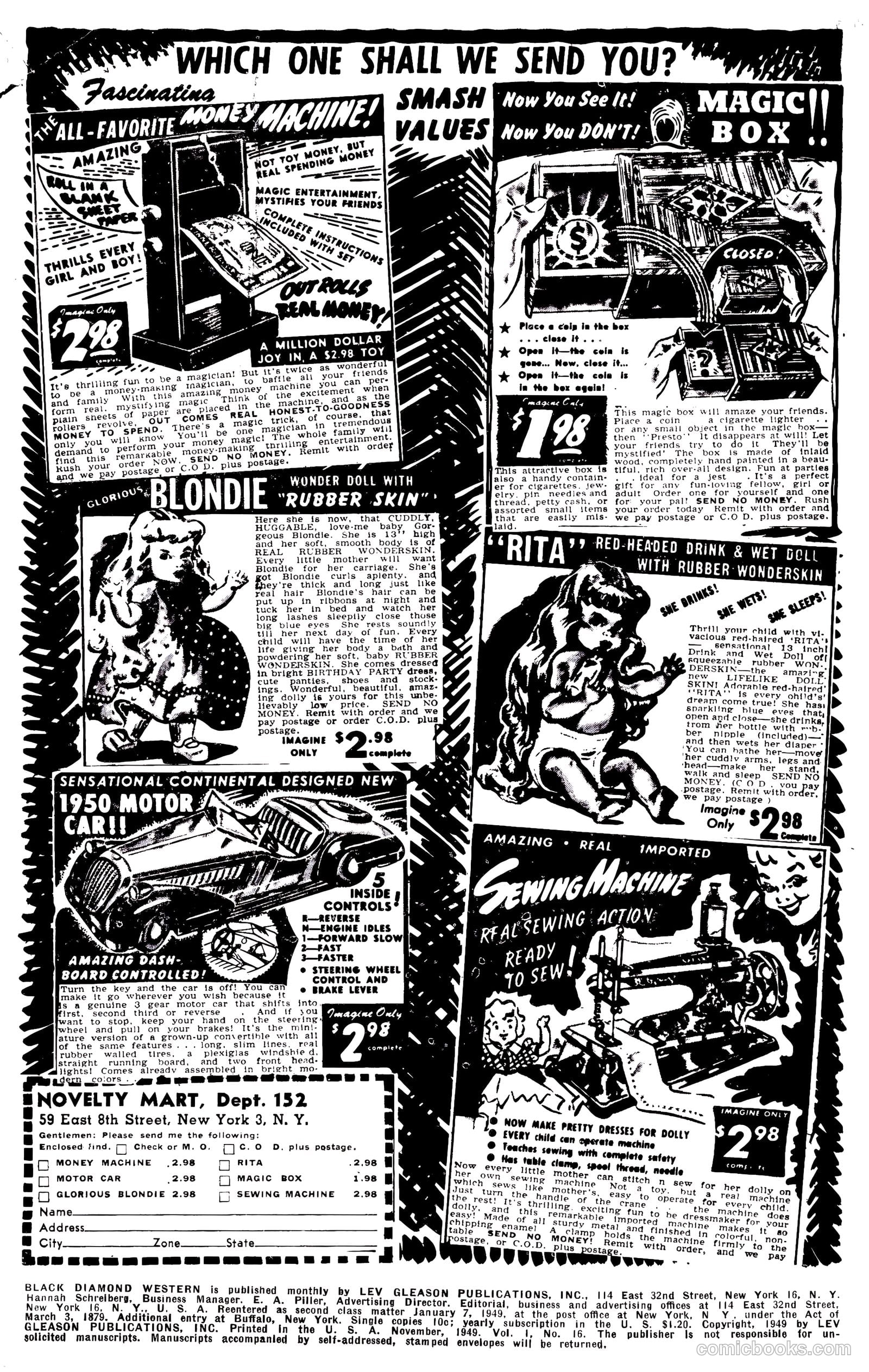 Black Diamond Western #16 (1949, Lev Gleason Publications, Inc.) — page 2 of 52