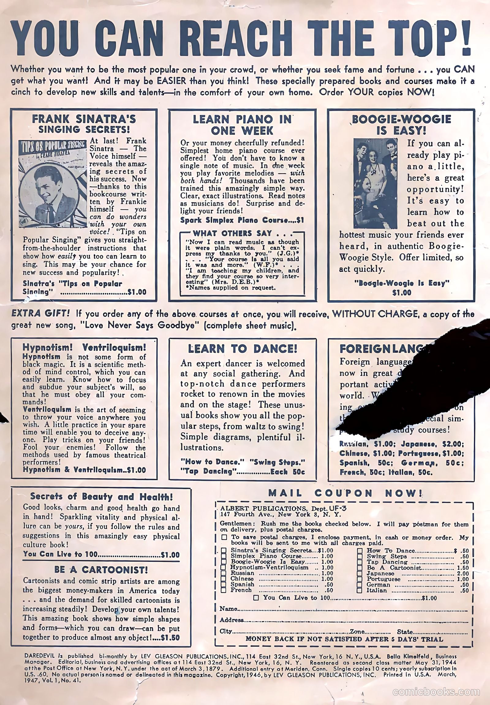 Daredevil Comics #41 (1948, Lev Gleason Publications, Inc.) — page 2 of 68