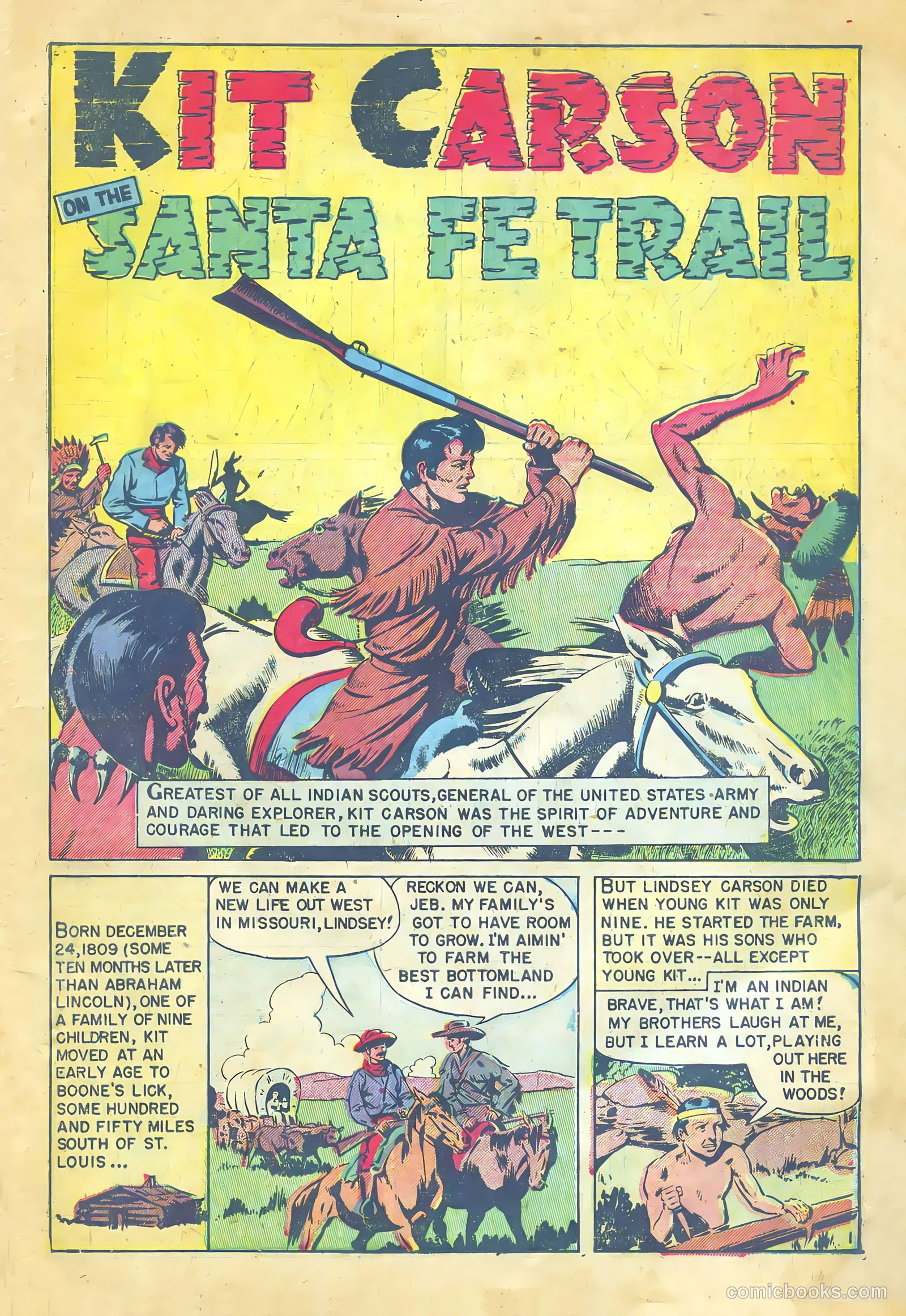 Kit Carson and the Blackfeet Warriors #nn (1953) — page 3 of 36