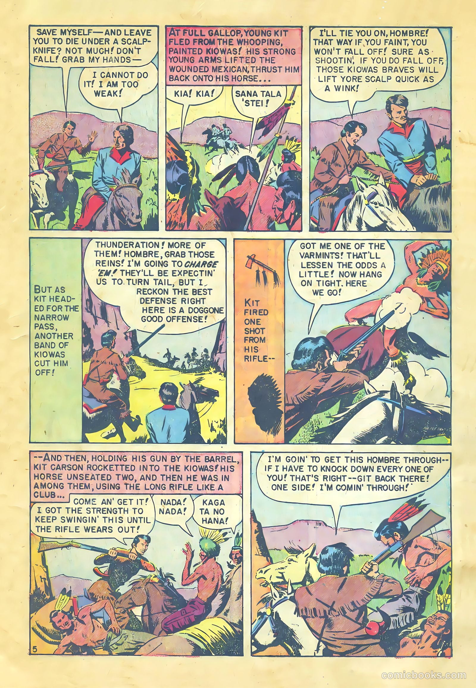 Kit Carson and the Blackfeet Warriors #nn (1953) — page 7 of 36