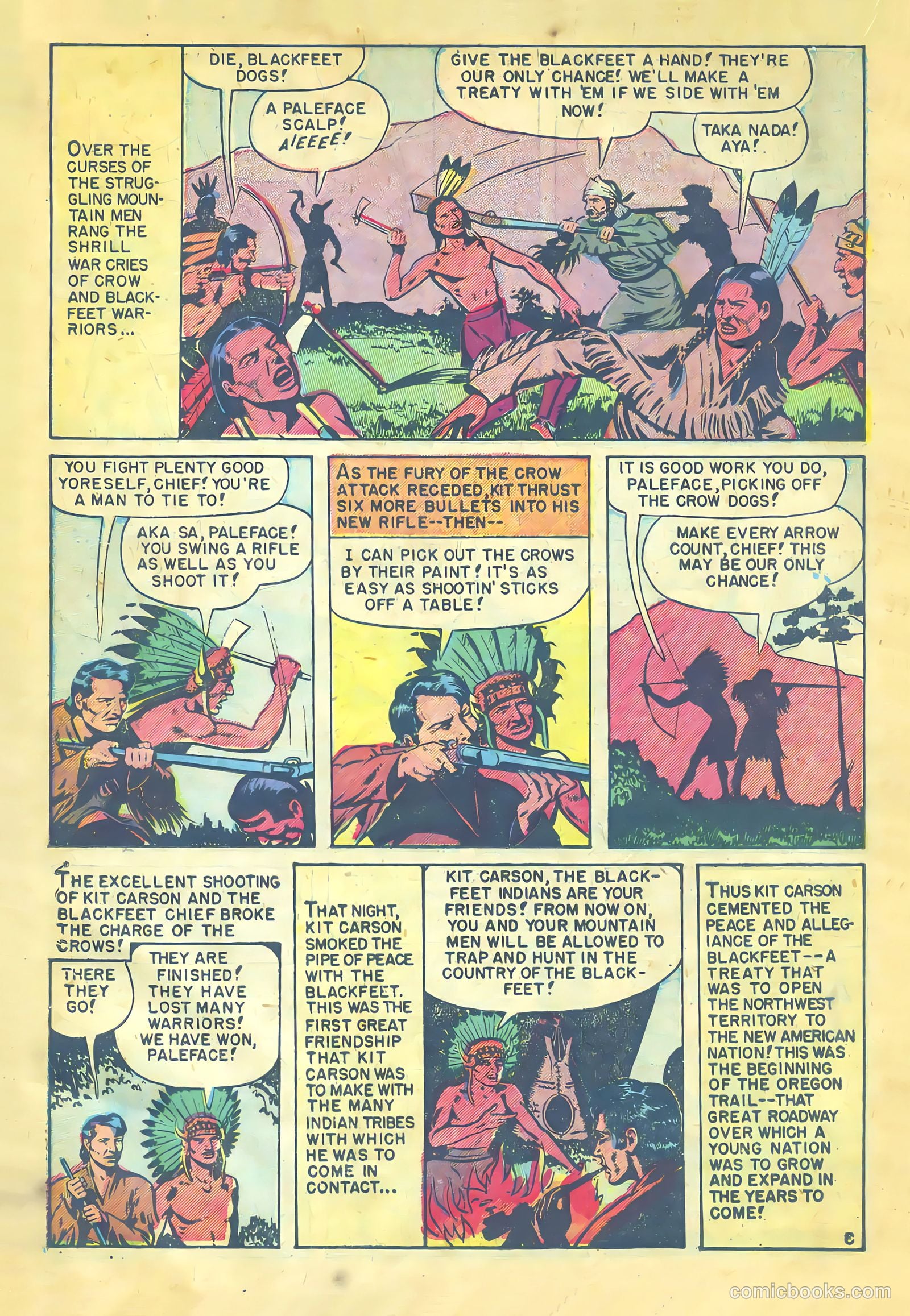 Kit Carson and the Blackfeet Warriors #nn (1953) — page 18 of 36