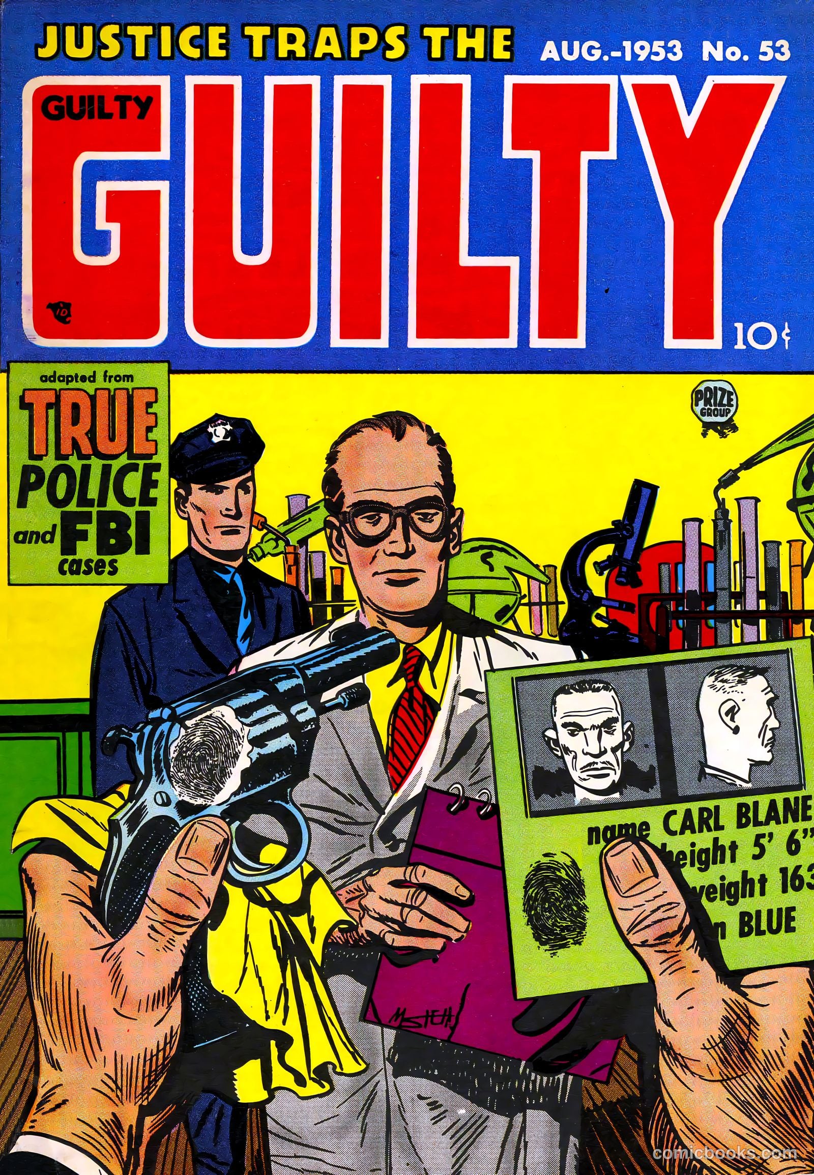 Justice Traps the Guilty #53 cover