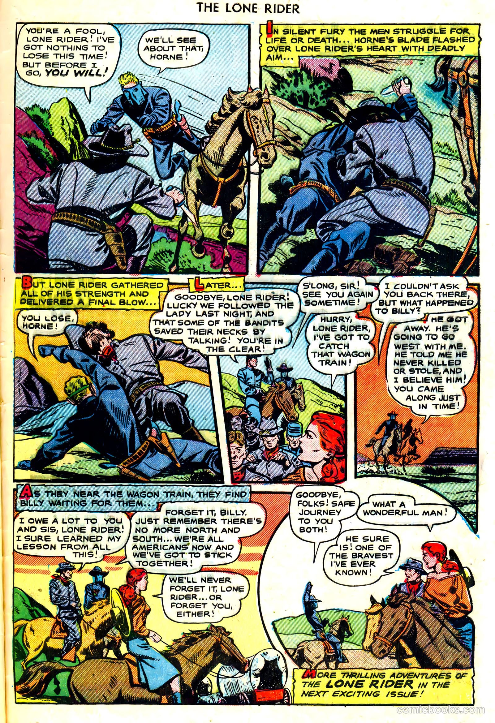 The Lone Rider #3 (1950) — page 33 of 36
