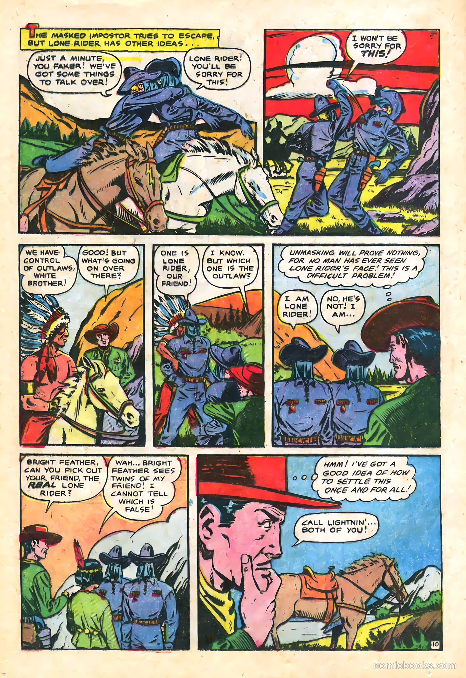 The Lone Rider #21 (1950) — page 14 of 36