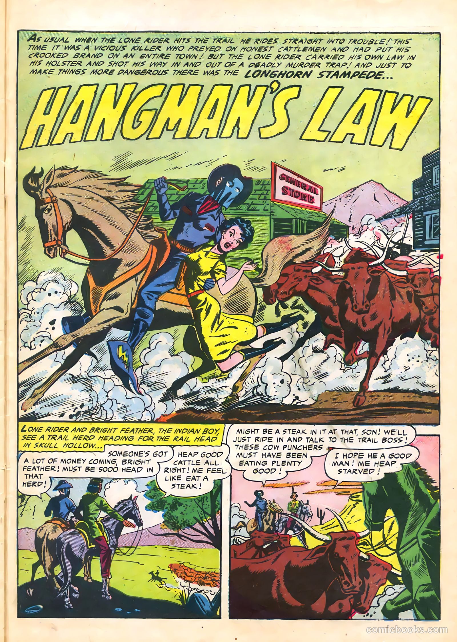 The Lone Rider #21 (1950) — page 27 of 36