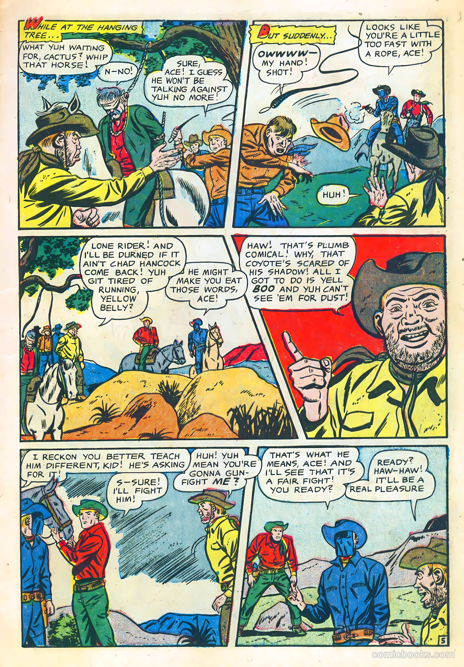 The Lone Rider #10 (1950) — page 7 of 36