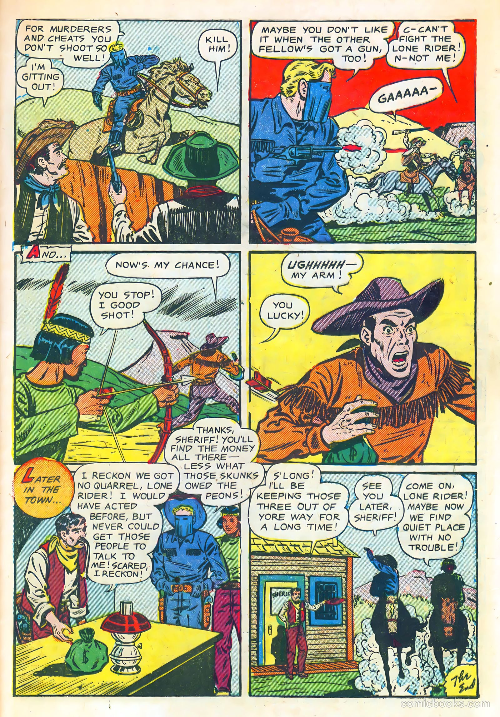 The Lone Rider #10 (1950) — page 25 of 36