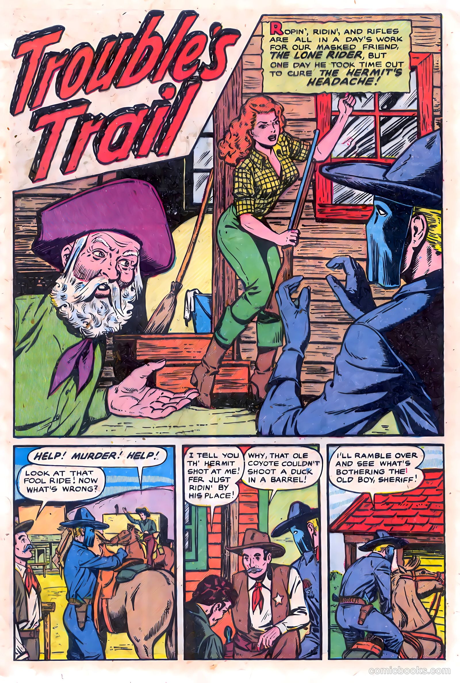 The Lone Rider #15 (1950) — page 9 of 36