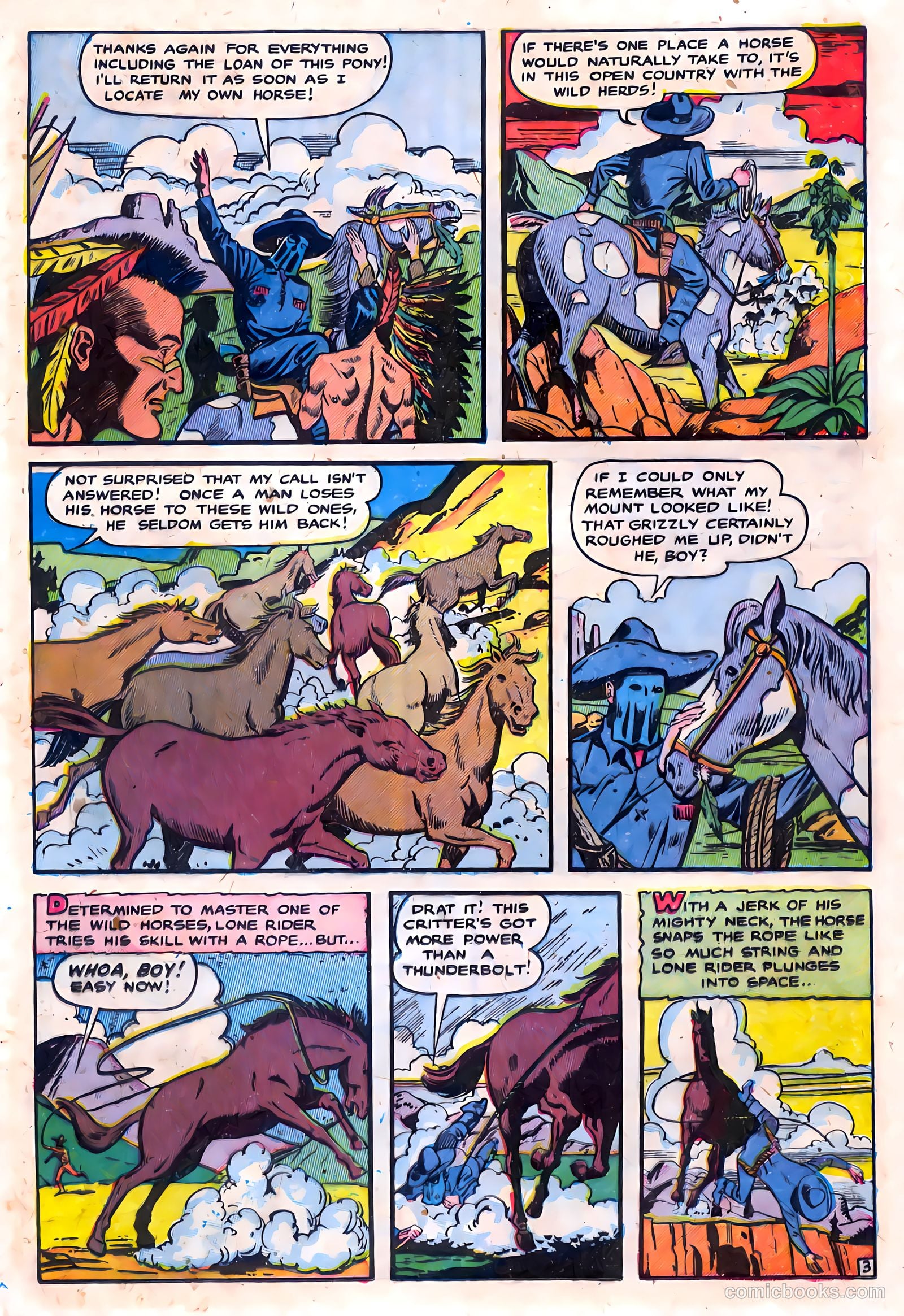 The Lone Rider #15 (1950) — page 21 of 36