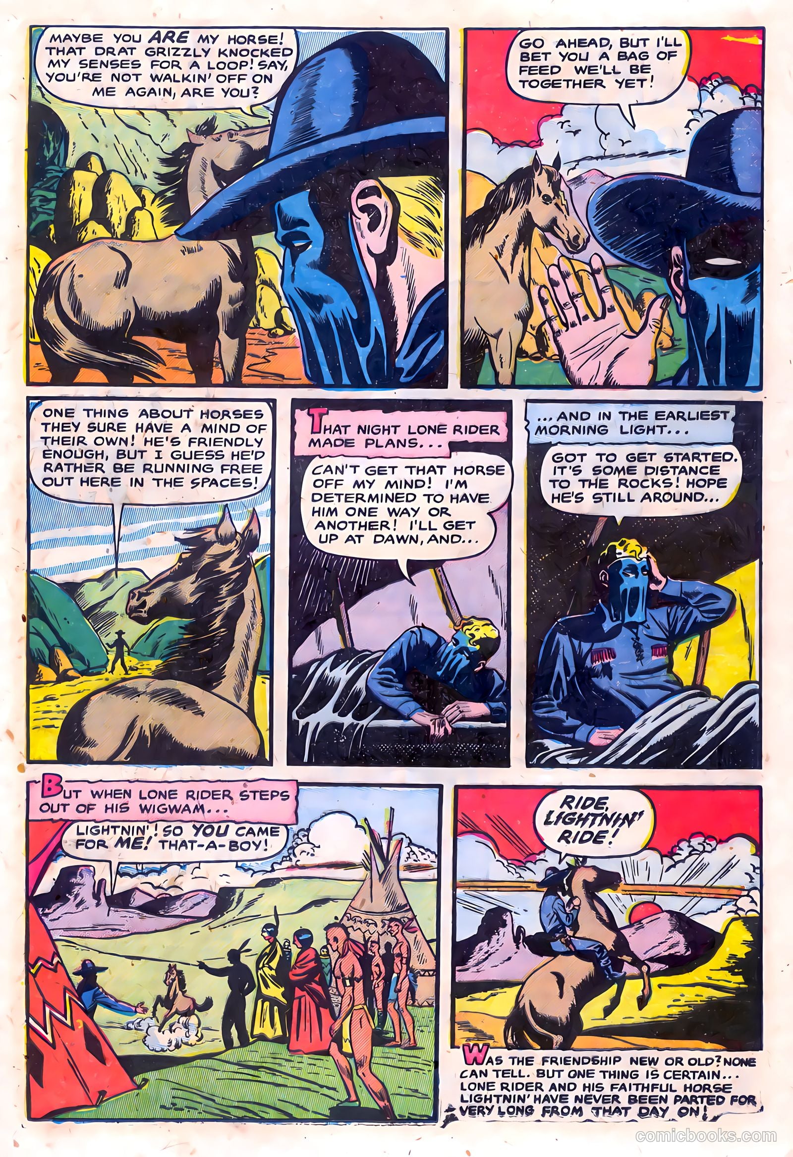 The Lone Rider #15 (1950) — page 25 of 36