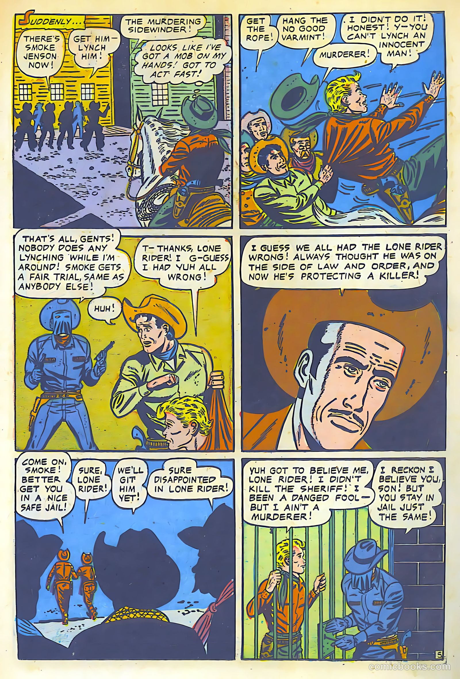 The Lone Rider #13 (1950) — page 20 of 28