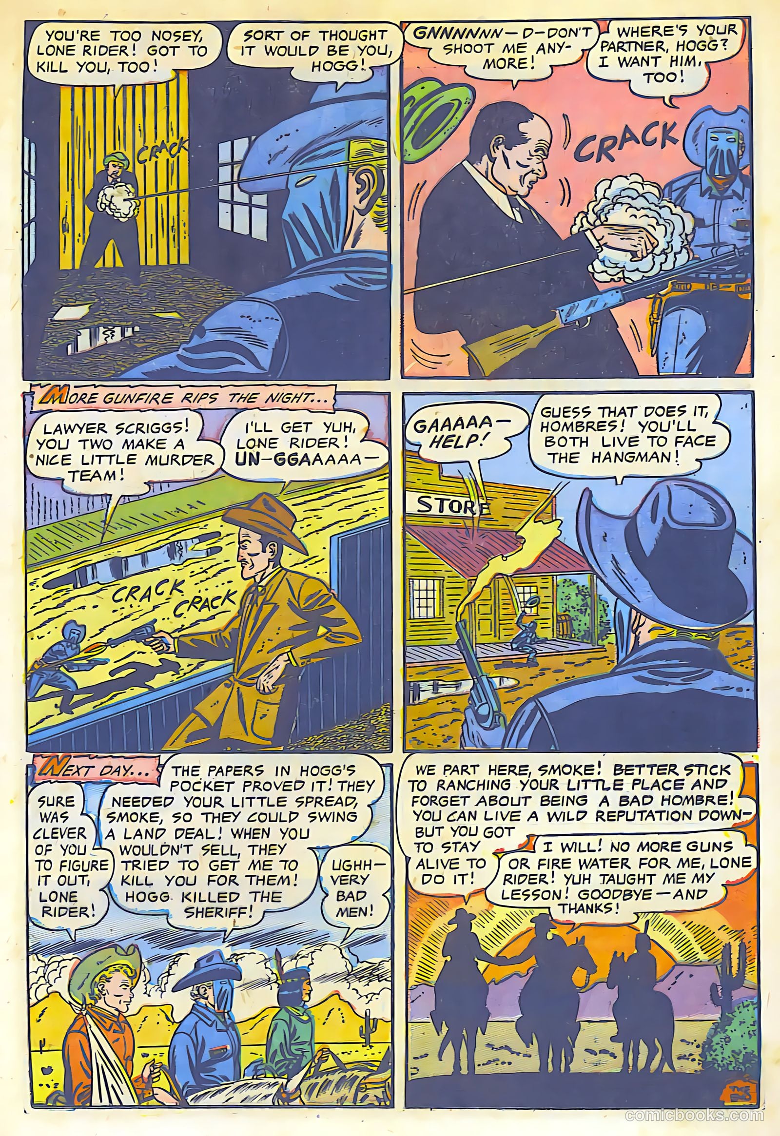 The Lone Rider #13 (1950) — page 22 of 28